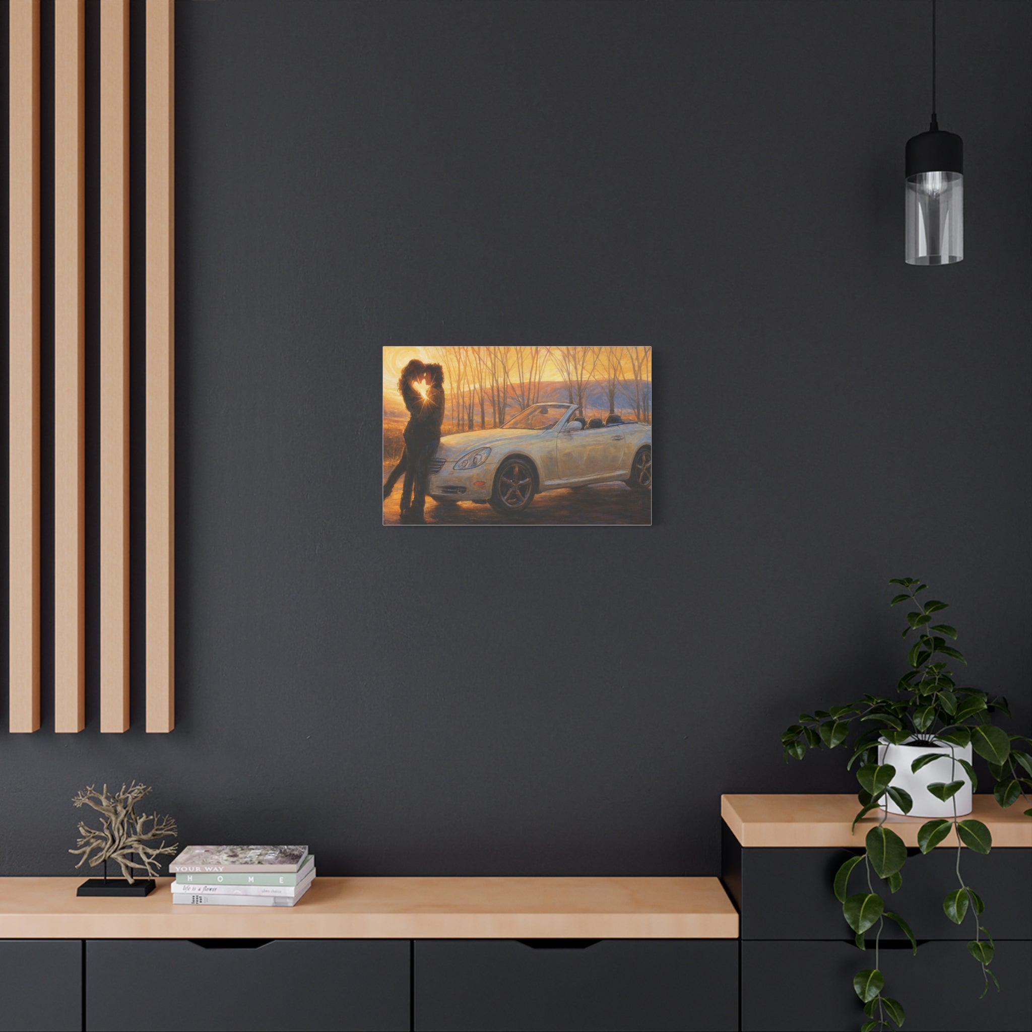 "Soul Mates" feat. The Fanning's Little White Sports Car - Canvas Print
