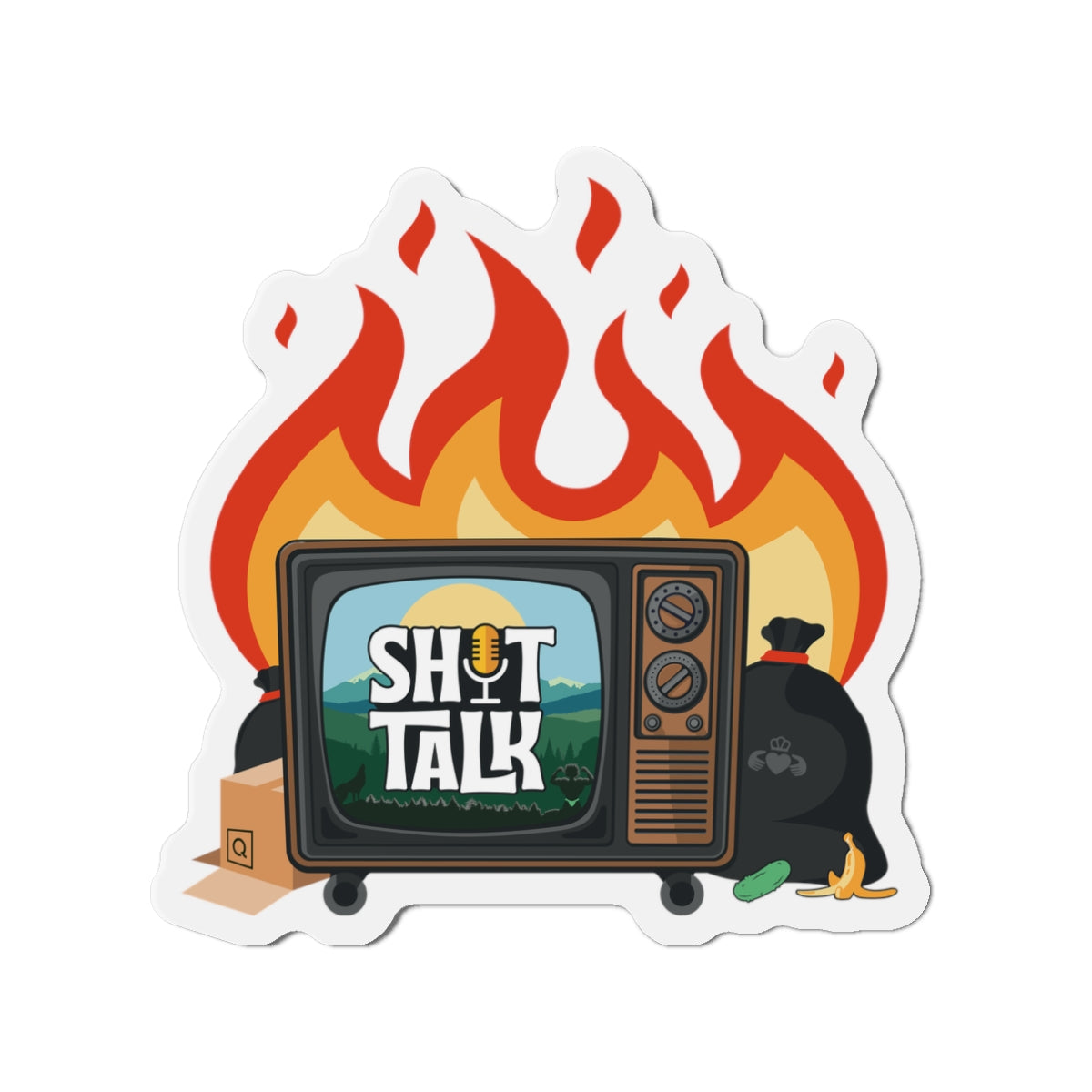 "Shit Talk" Official Logo - Die-Cut Magnets