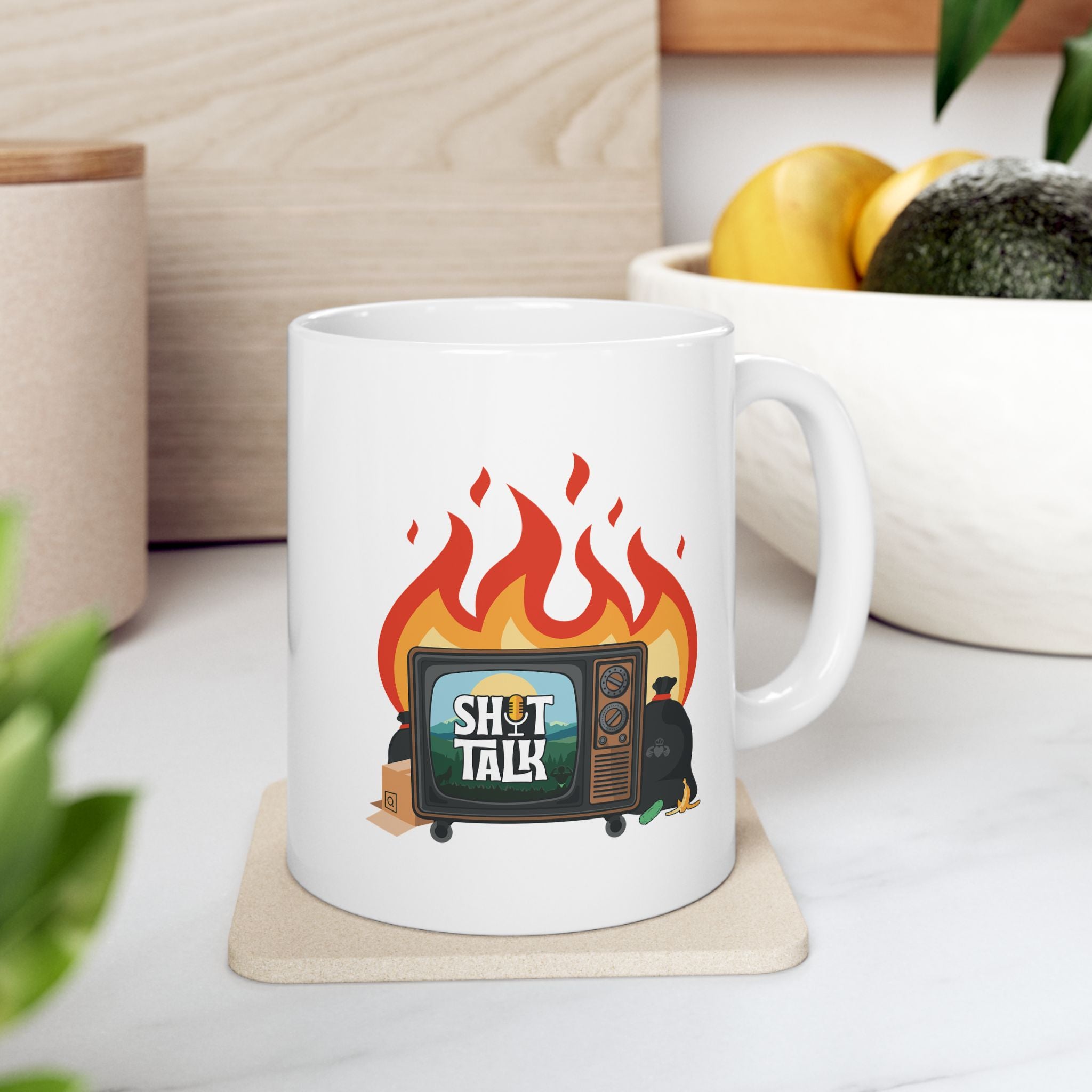 "Shit Talk" Official Logo - Ceramic Coffee Mug