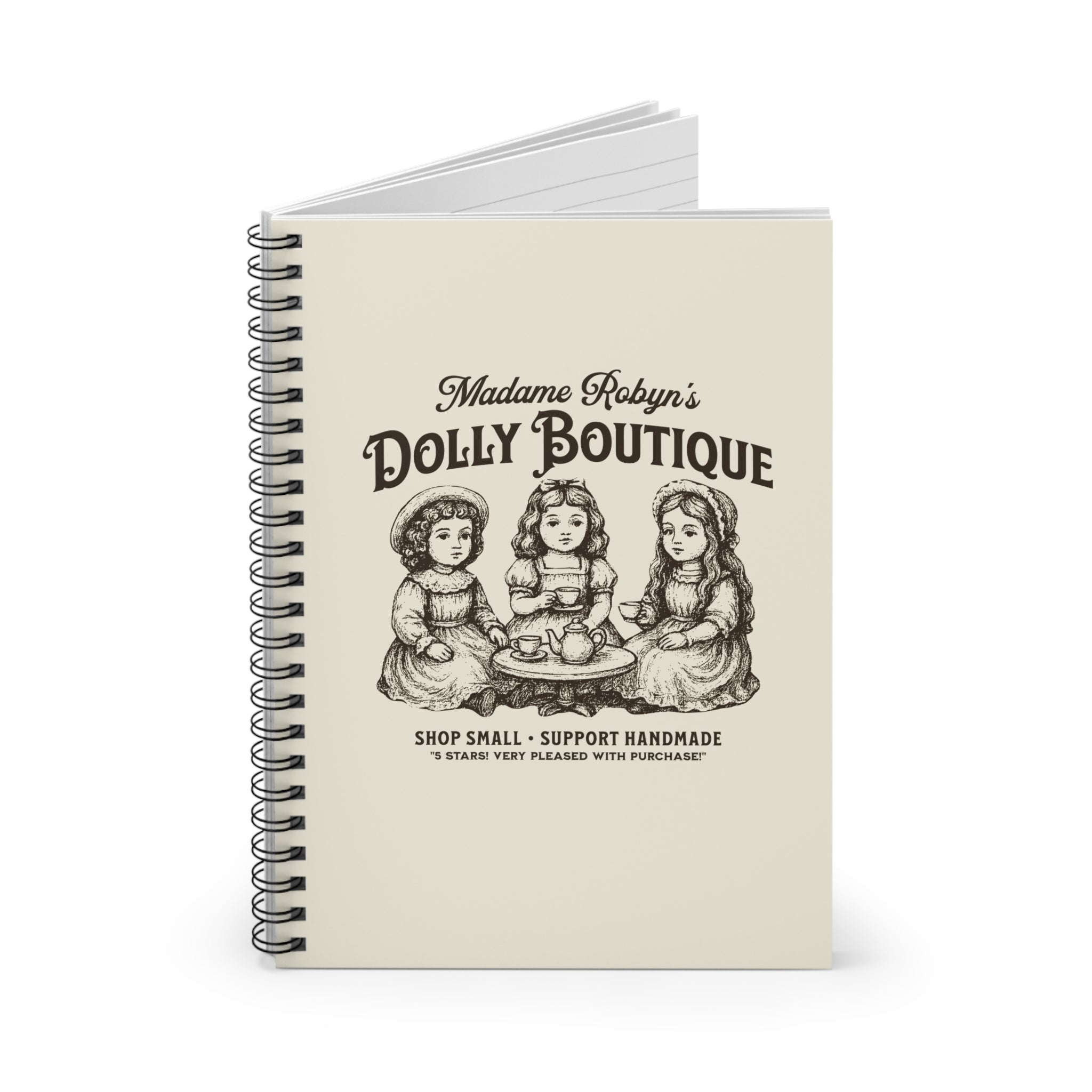 "Madame Robyn's Dolly Boutique" - Small Spiral Notebook