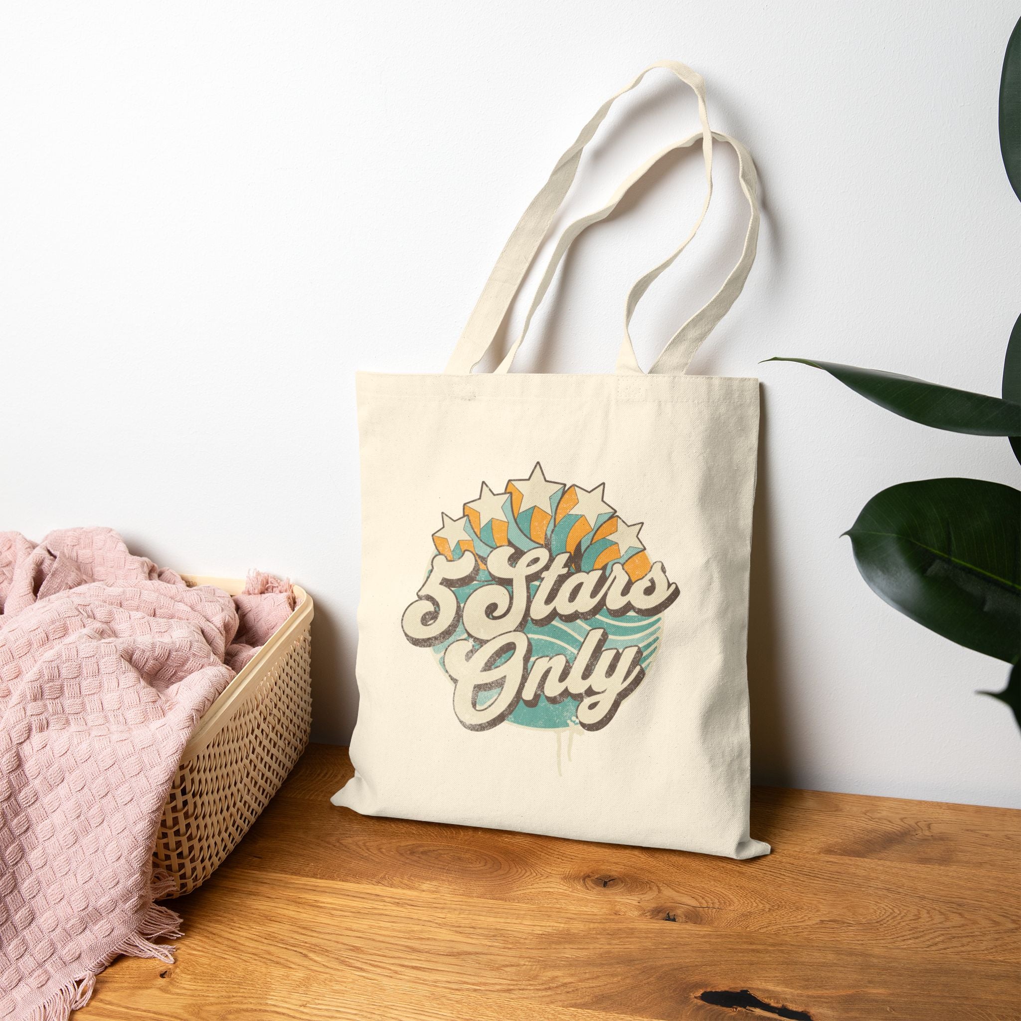 "5 Stars Only" - Cotton Canvas Tote Bag