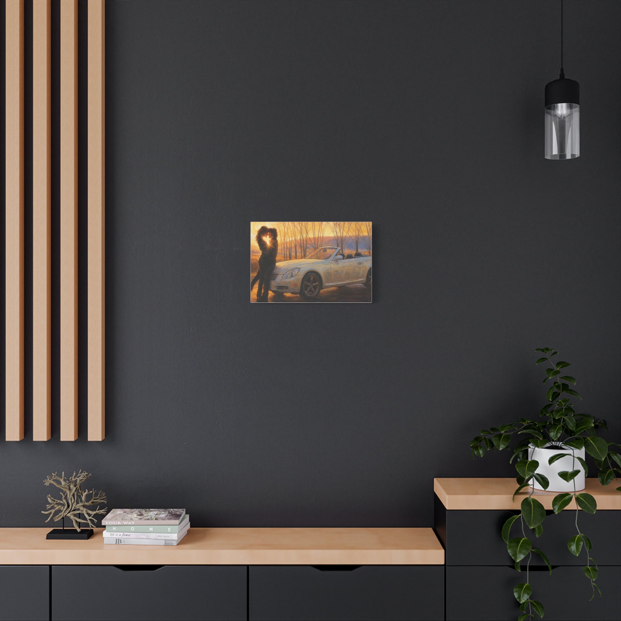 "Soul Mates" feat. The Fanning's Little White Sports Car - Canvas Print