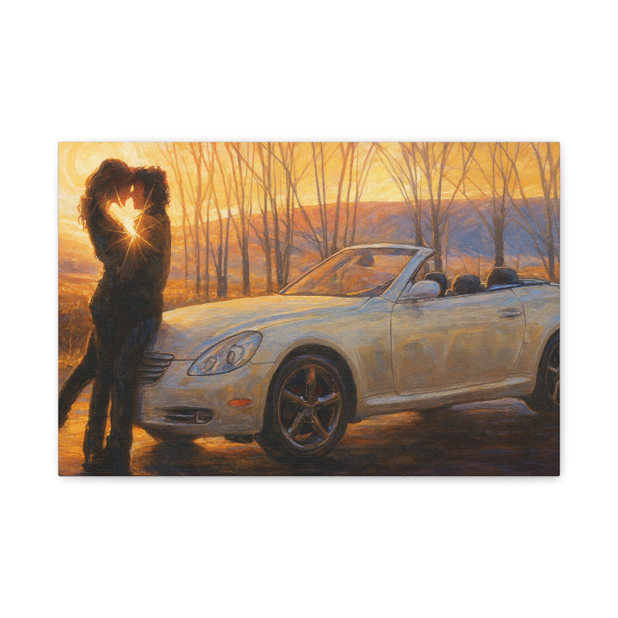 "Soul Mates" feat. The Fanning's Little White Sports Car - Canvas Print
