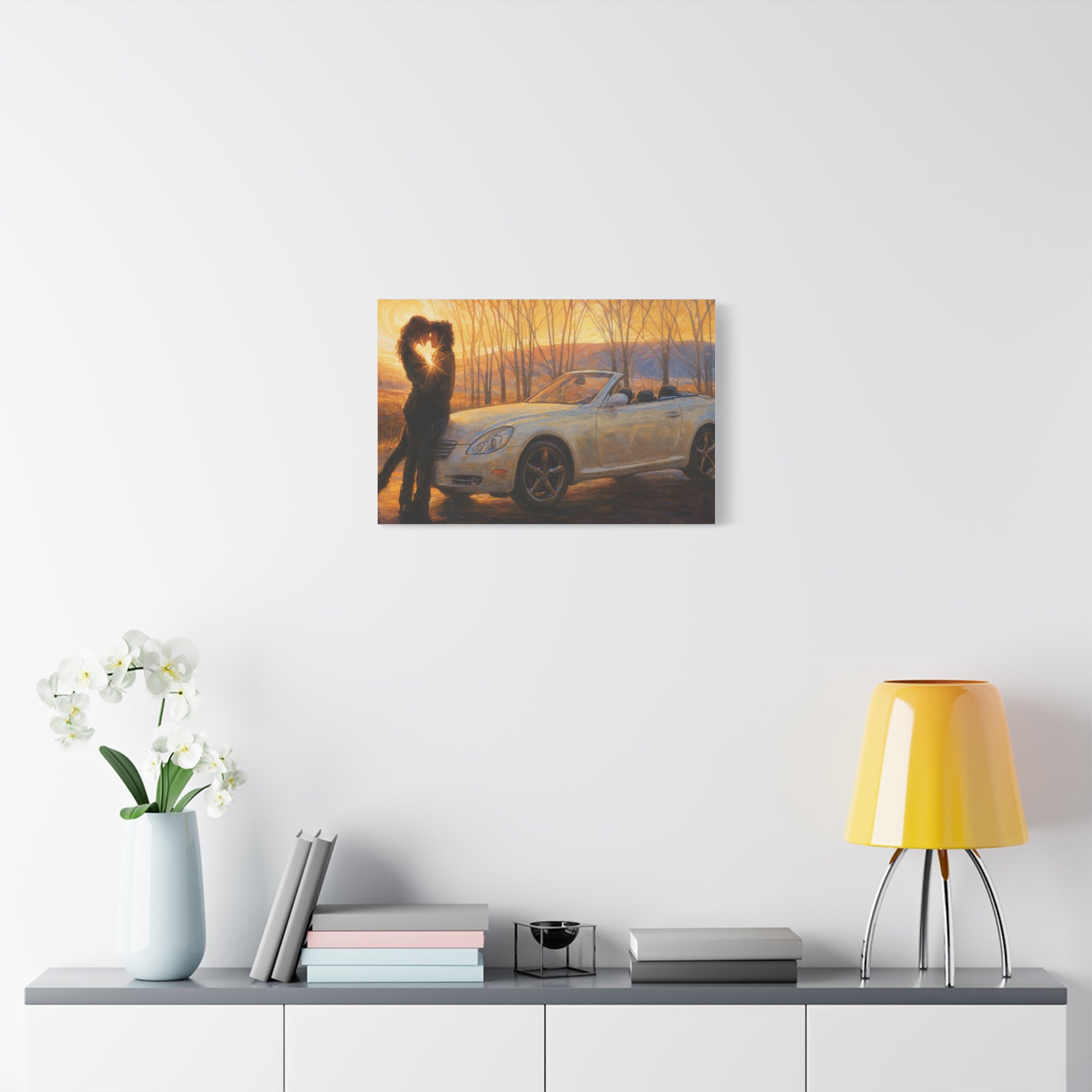 "Soul Mates" feat. The Fanning's Little White Sports Car - Canvas Print