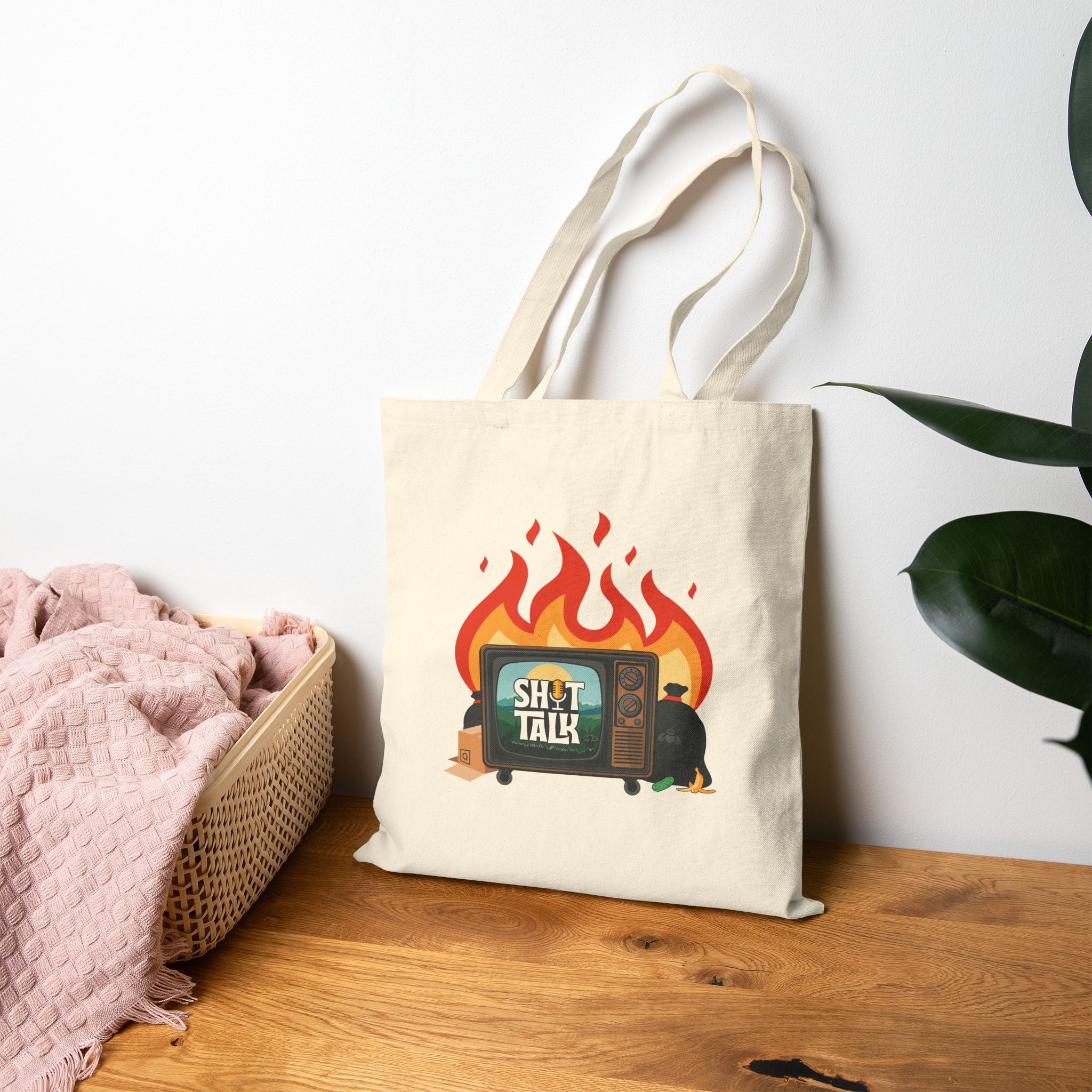 "Shit Talk" Official Logo - Cotton Canvas Tote Bag