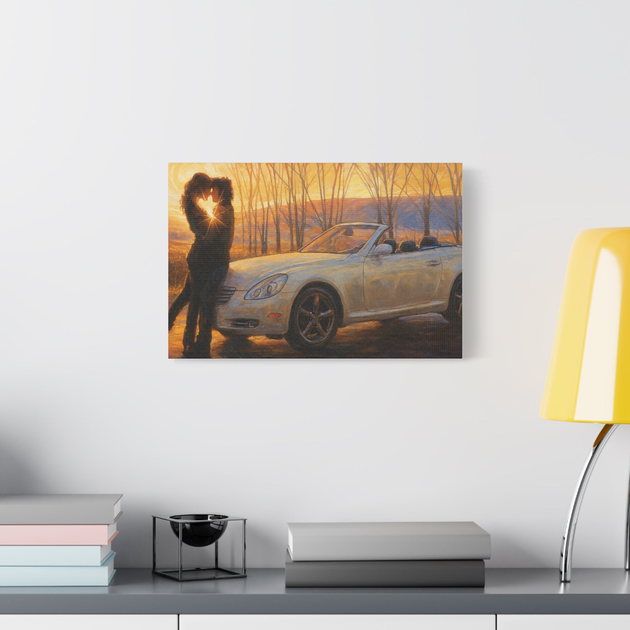 "Soul Mates" feat. The Fanning's Little White Sports Car - Canvas Print