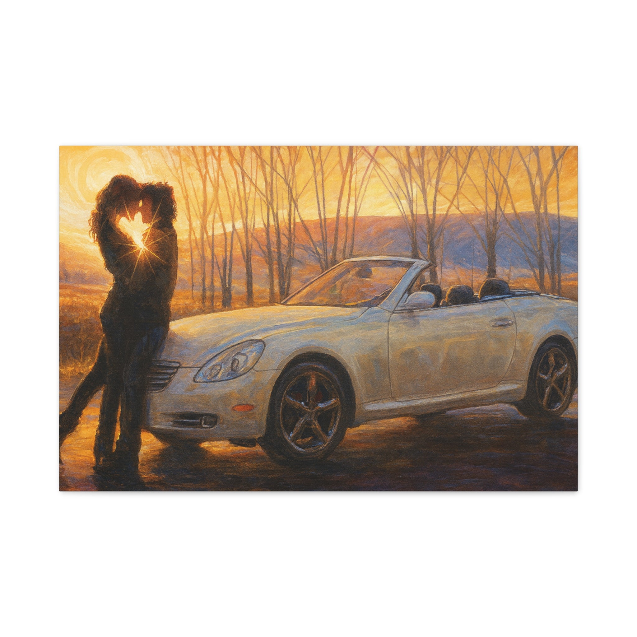 "Soul Mates" feat. The Fanning's Little White Sports Car - Canvas Print