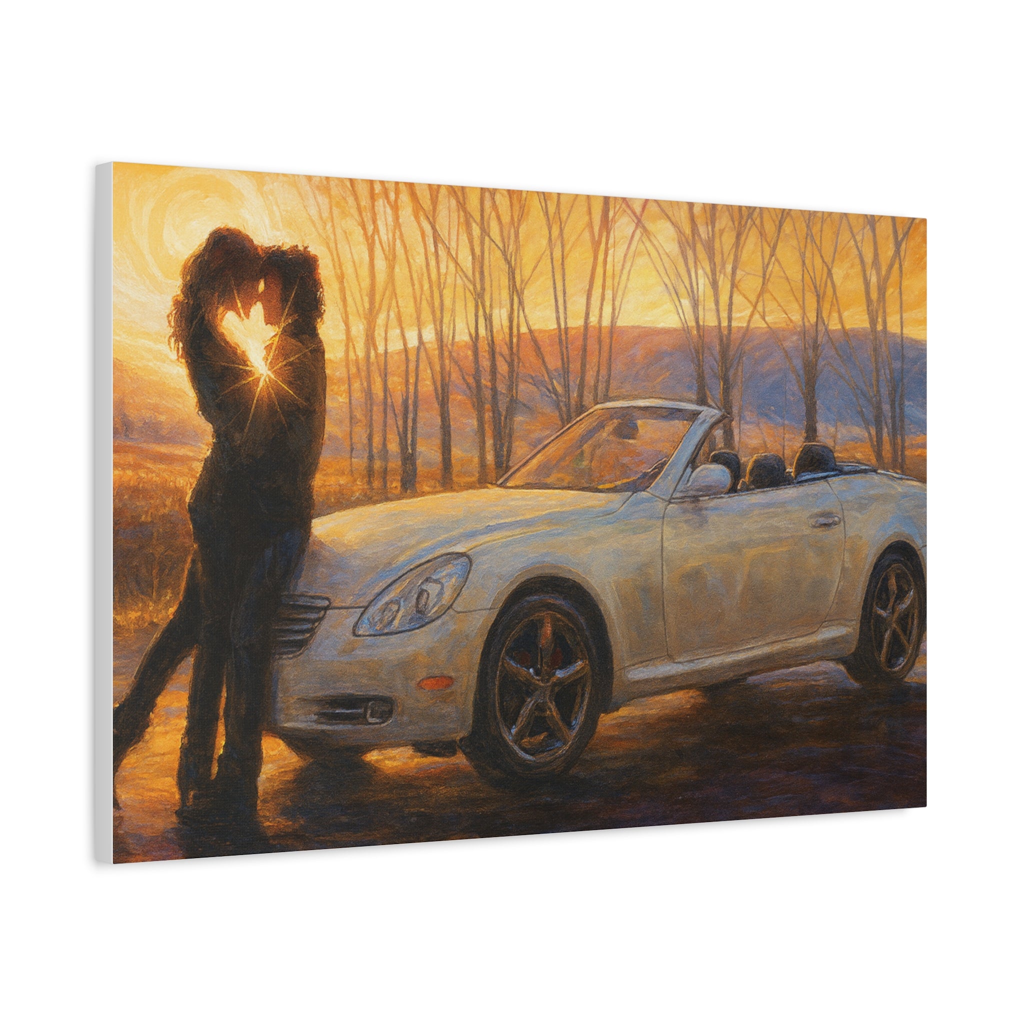 "Soul Mates" feat. The Fanning's Little White Sports Car - Canvas Print