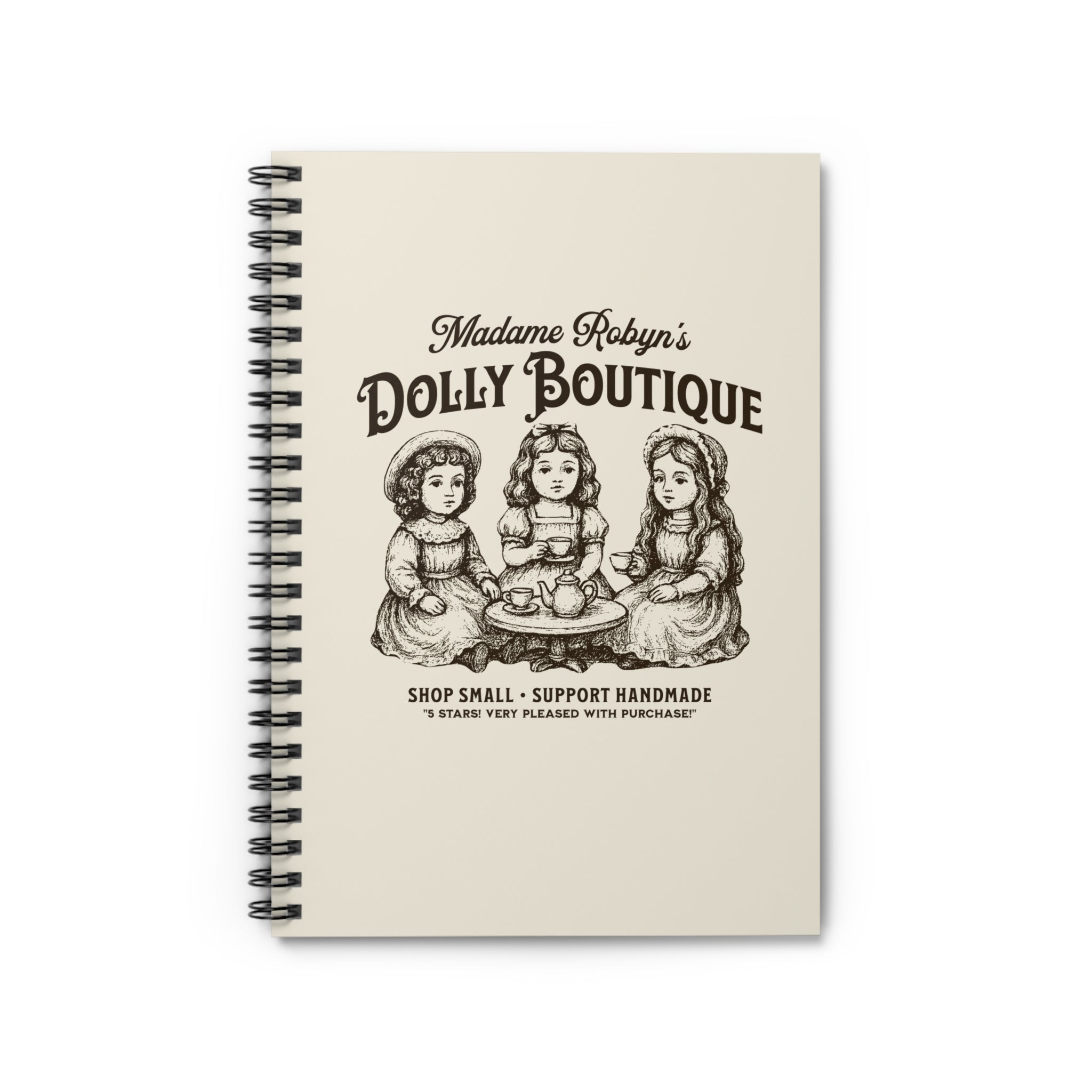 "Madame Robyn's Dolly Boutique" - Small Spiral Notebook