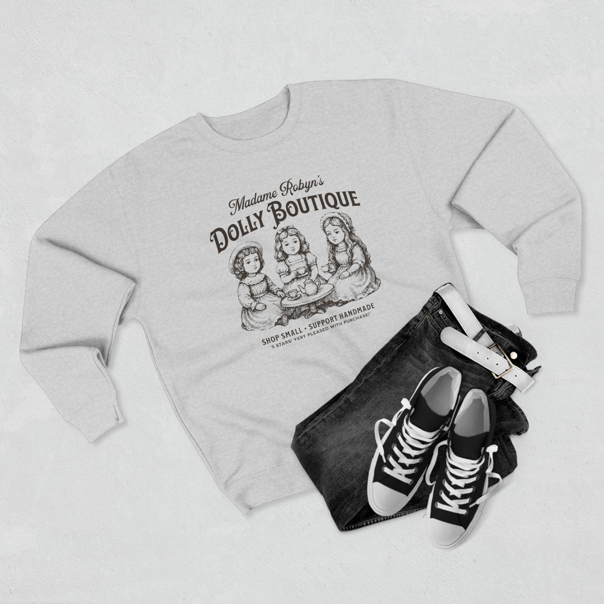 "Madame Robyn's Dolly Boutique" - Cozy Vintage Crewneck