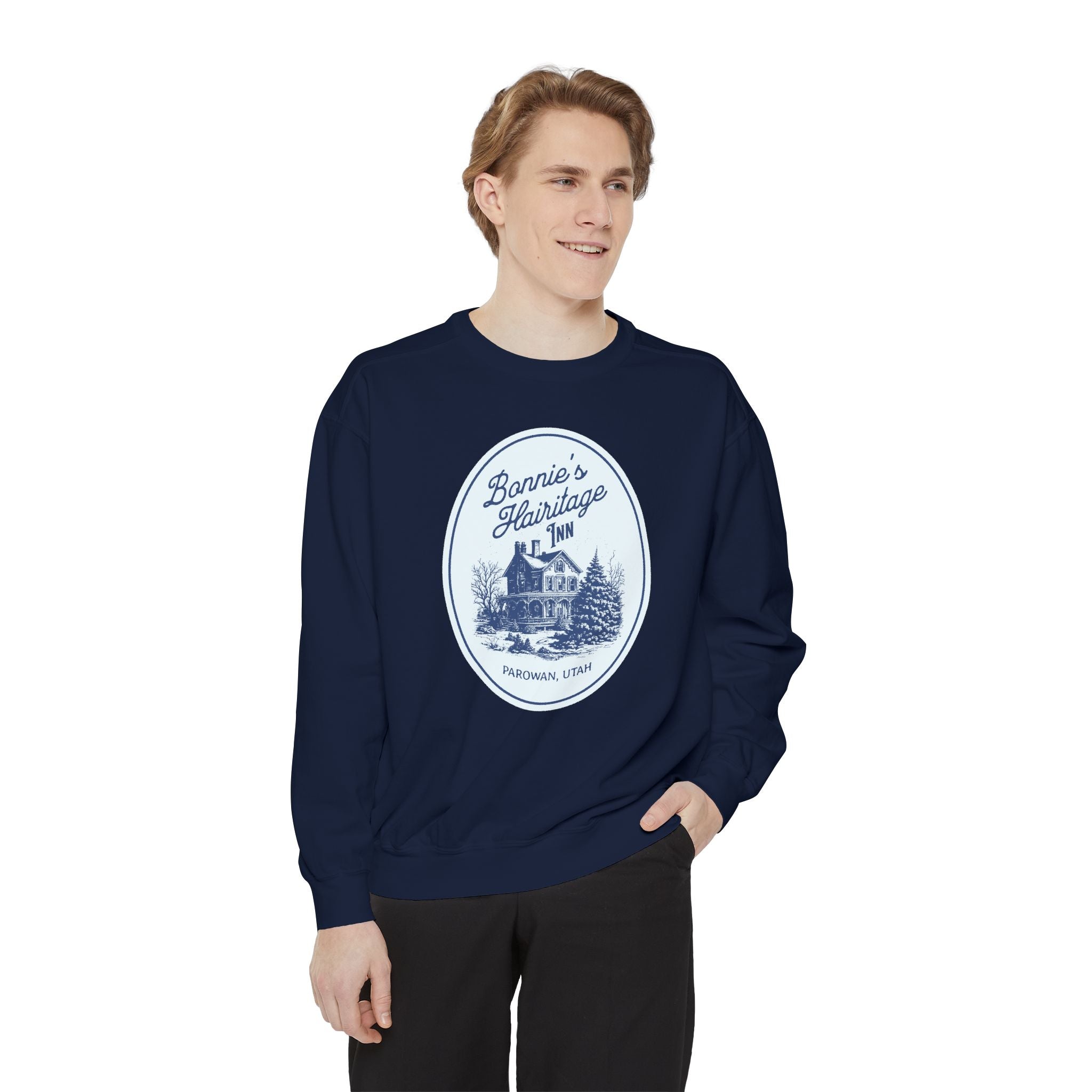 "Bonnie's Hairitage Inn" Official Cozy Unisex Crewneck