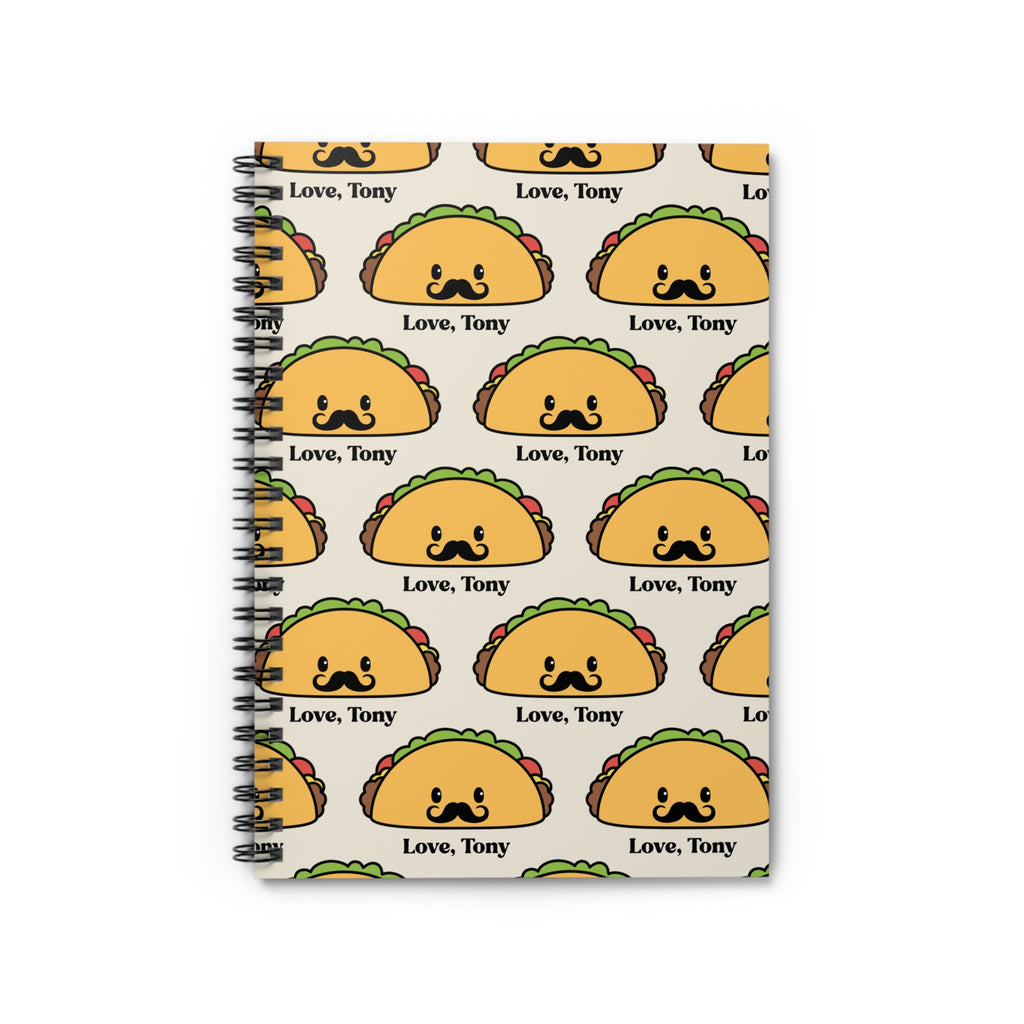 "Love, Tony" - Small Spiral Notebook
