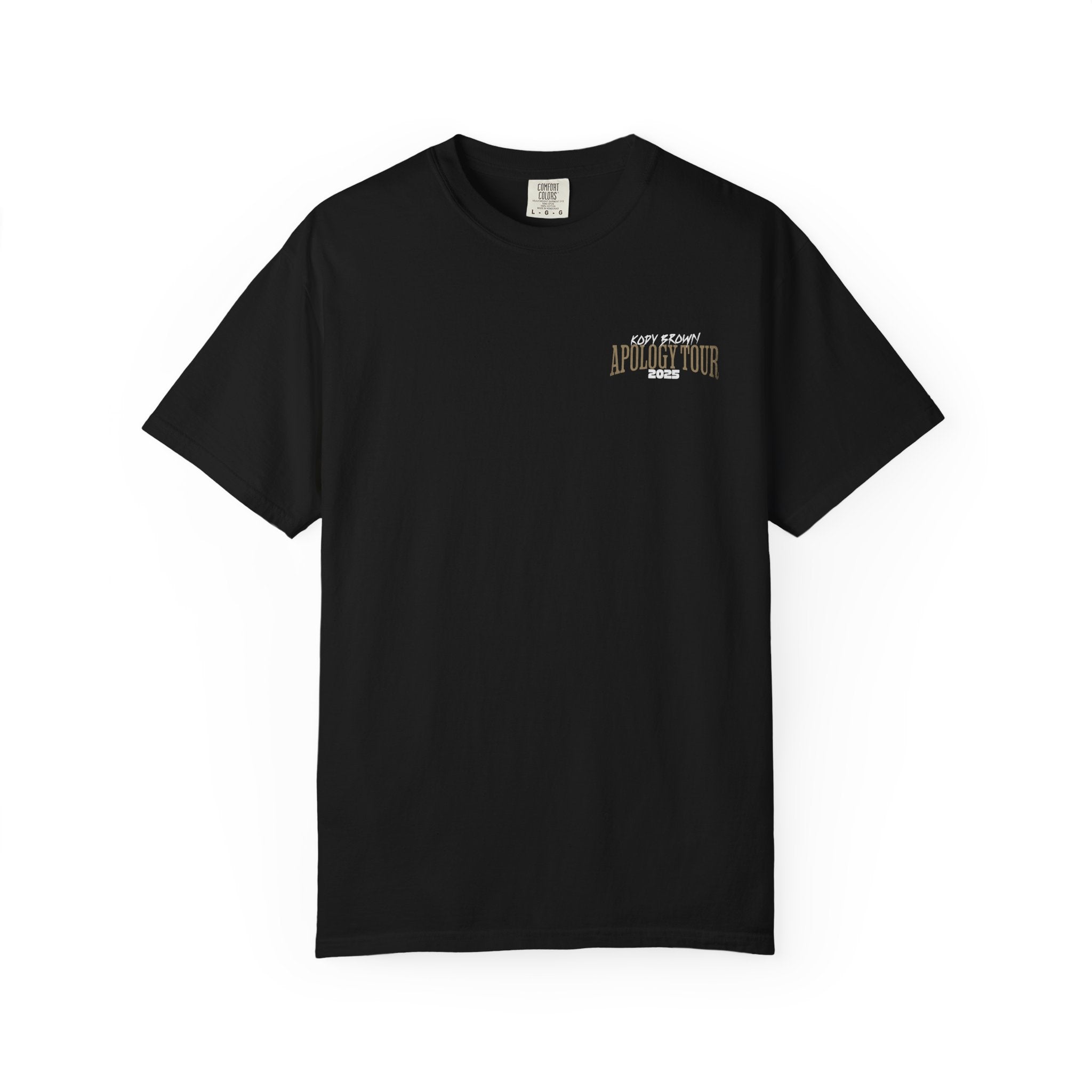 "Apology Tour 2025" T-Shirt (Medium Weight)