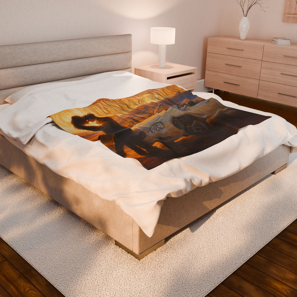 "Soul Mates" feat. The Fanning's Little White Sports Car - Cozy Velveteen Plush Blanket
