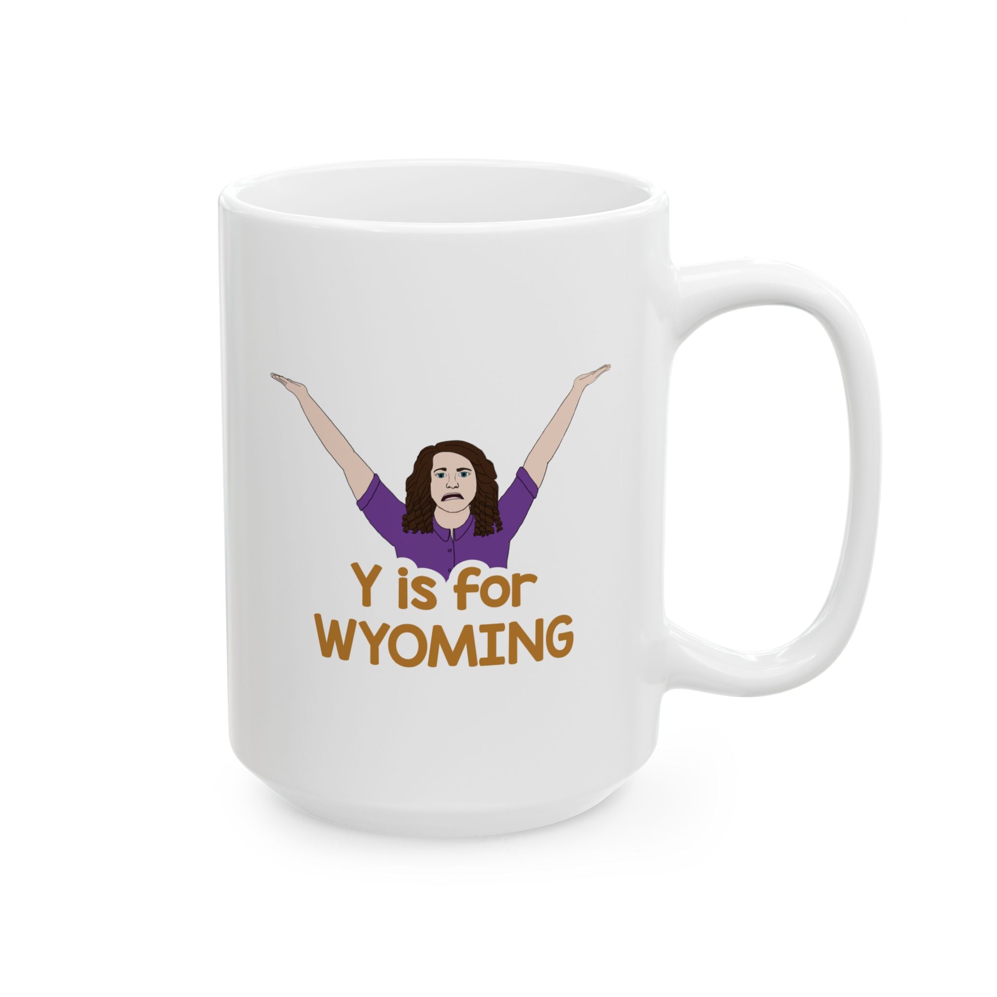 "Y is for WYOMING" - Ceramic Coffee Mug