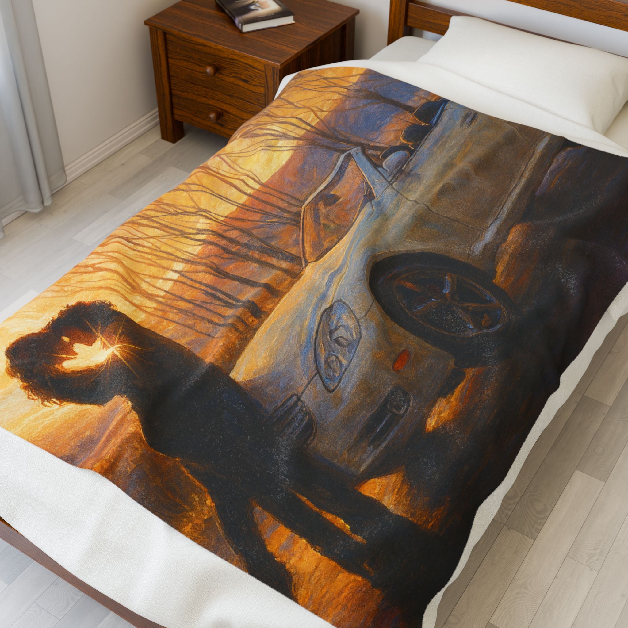 "Soul Mates" feat. The Fanning's Little White Sports Car - Cozy Velveteen Plush Blanket