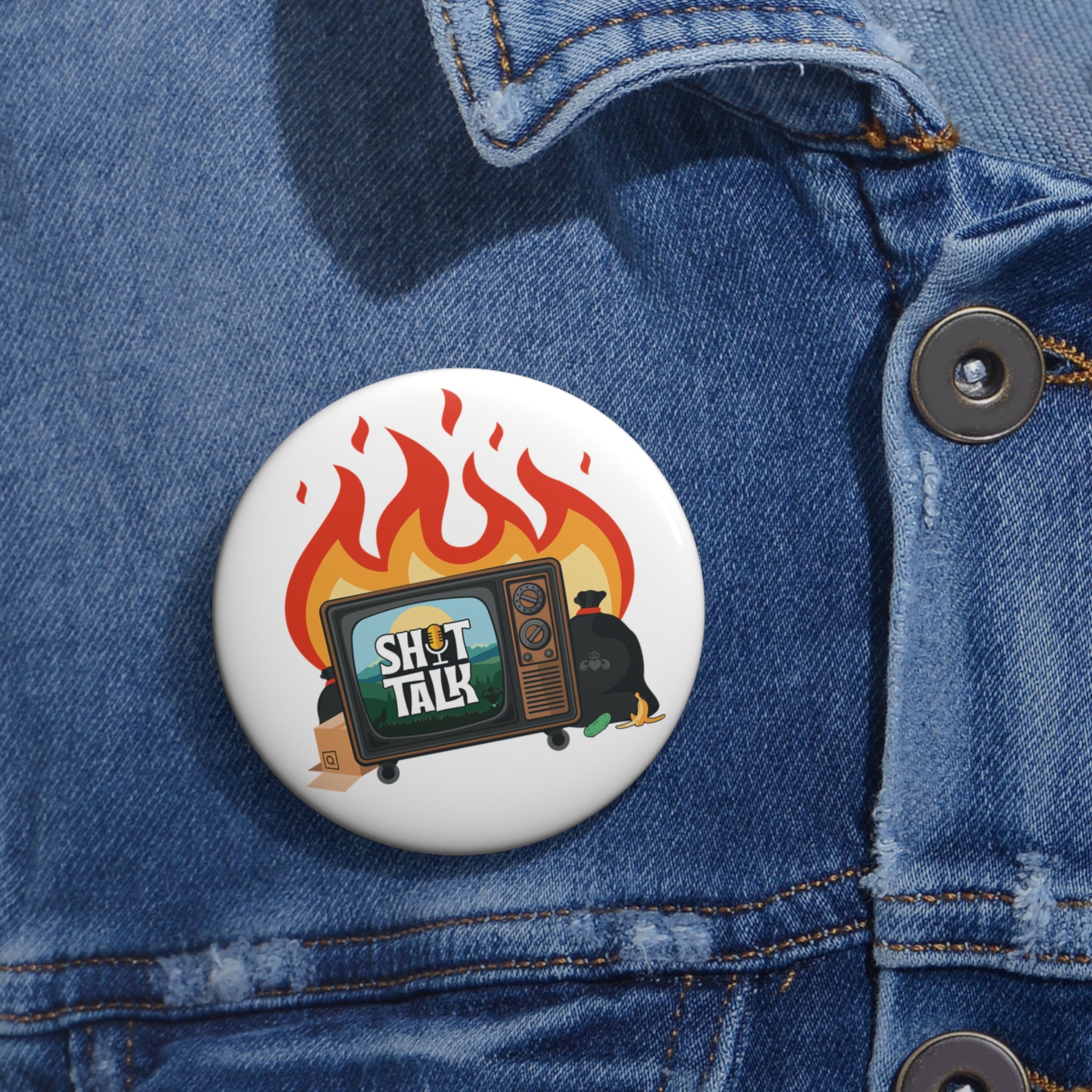 "Shit Talk" Official - Pin Button