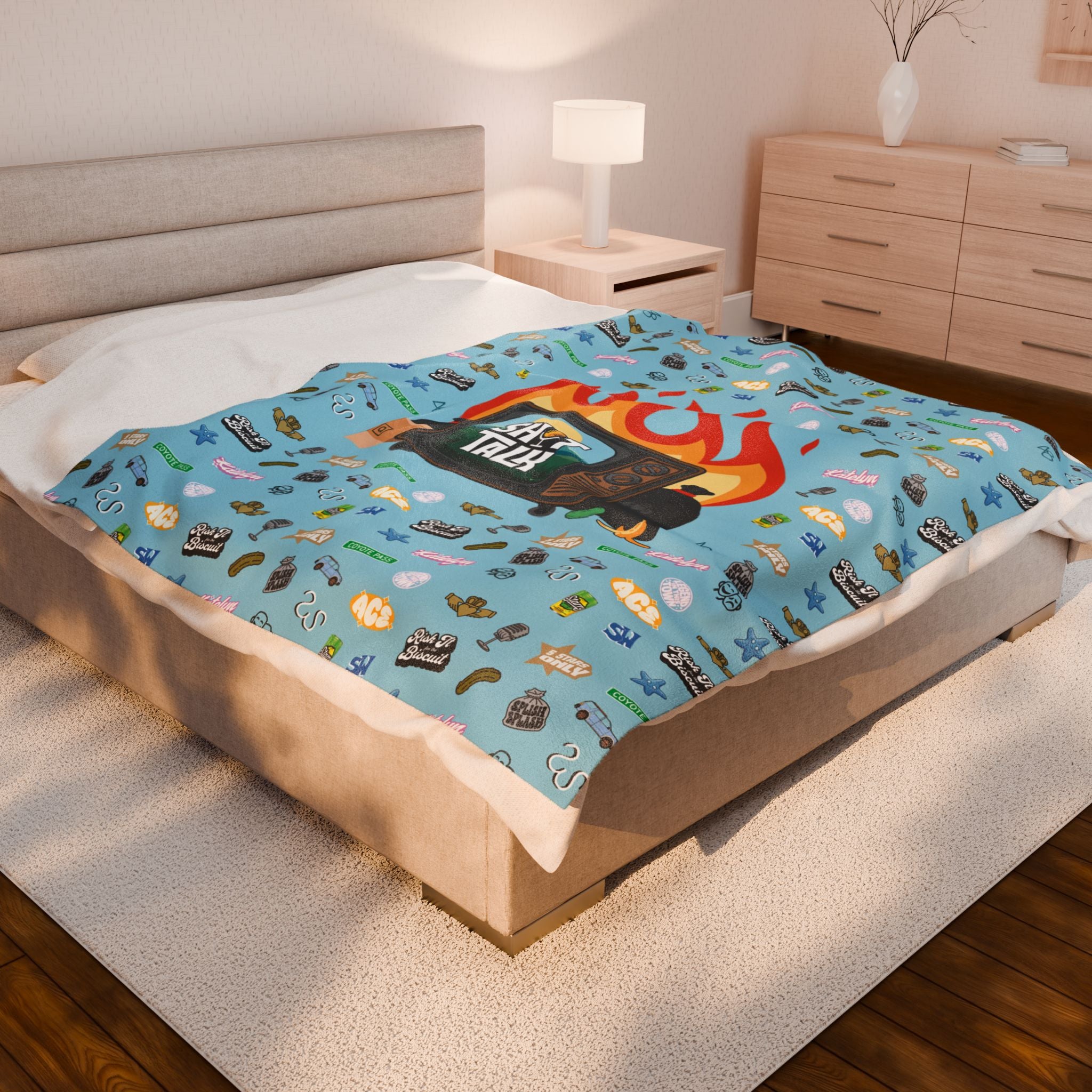 "Shit Talk" Official - Cozy Velveteen Plush Blanket