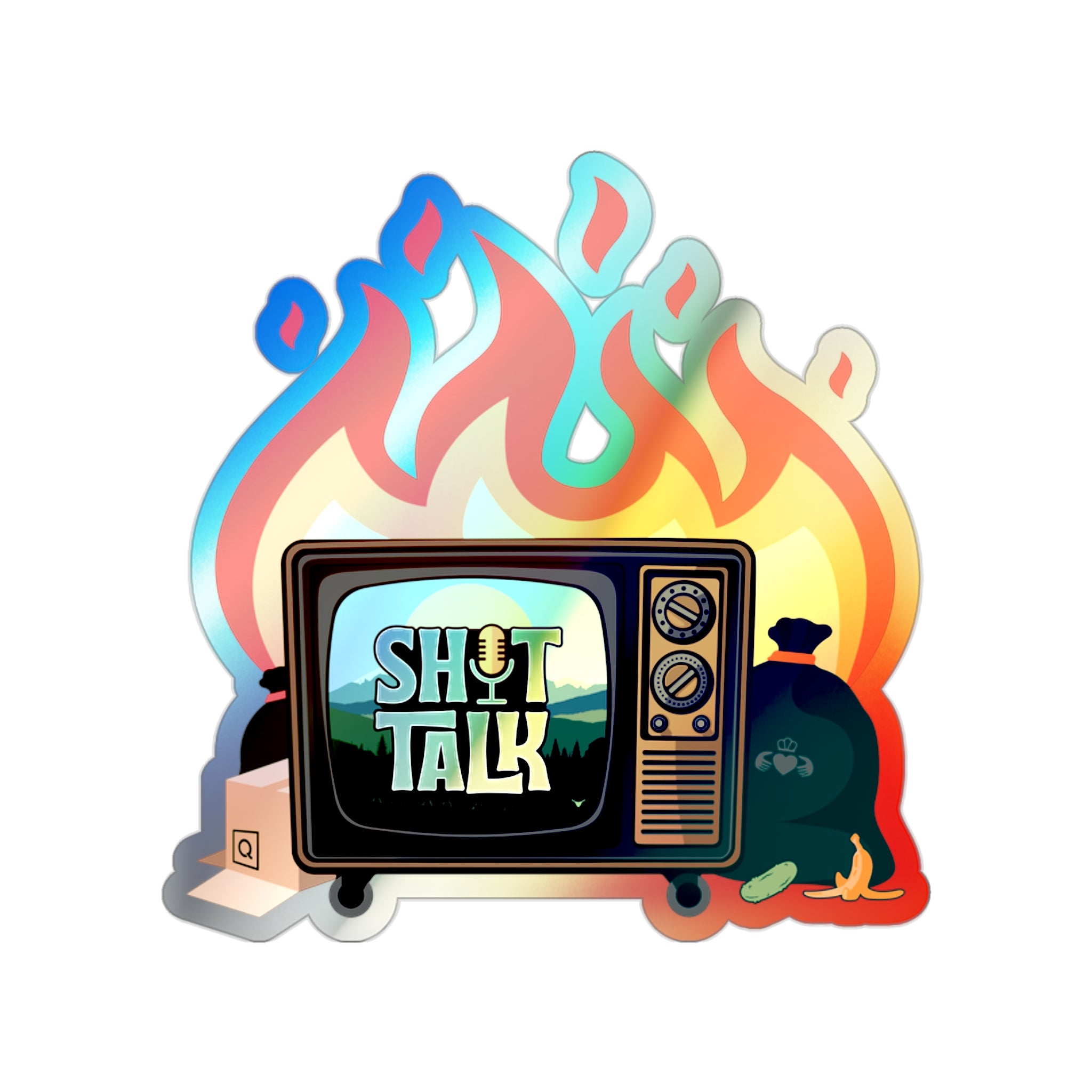 "Shit Talk" Official - Holographic Die-Cut Sticker