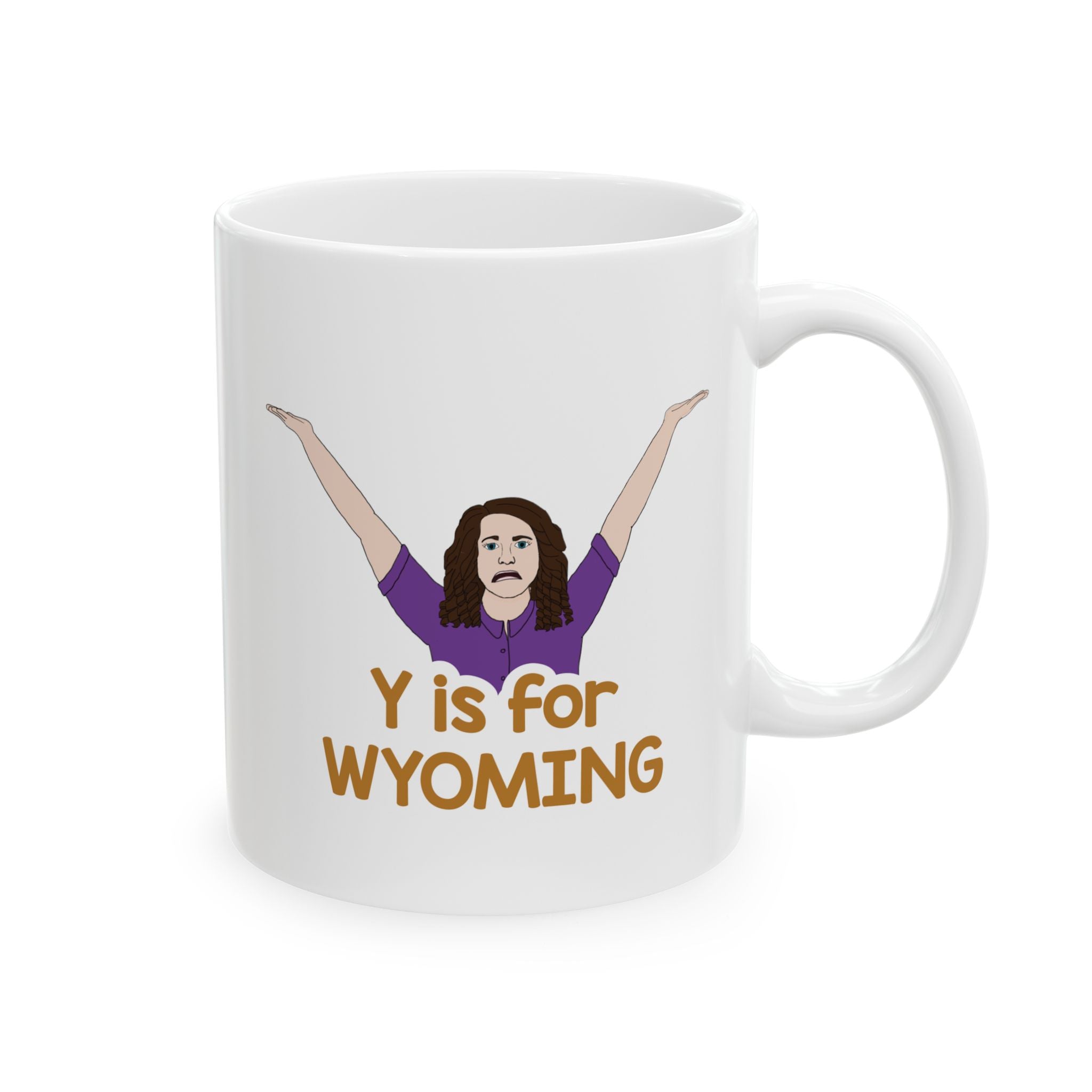 "Y is for WYOMING" - Ceramic Coffee Mug