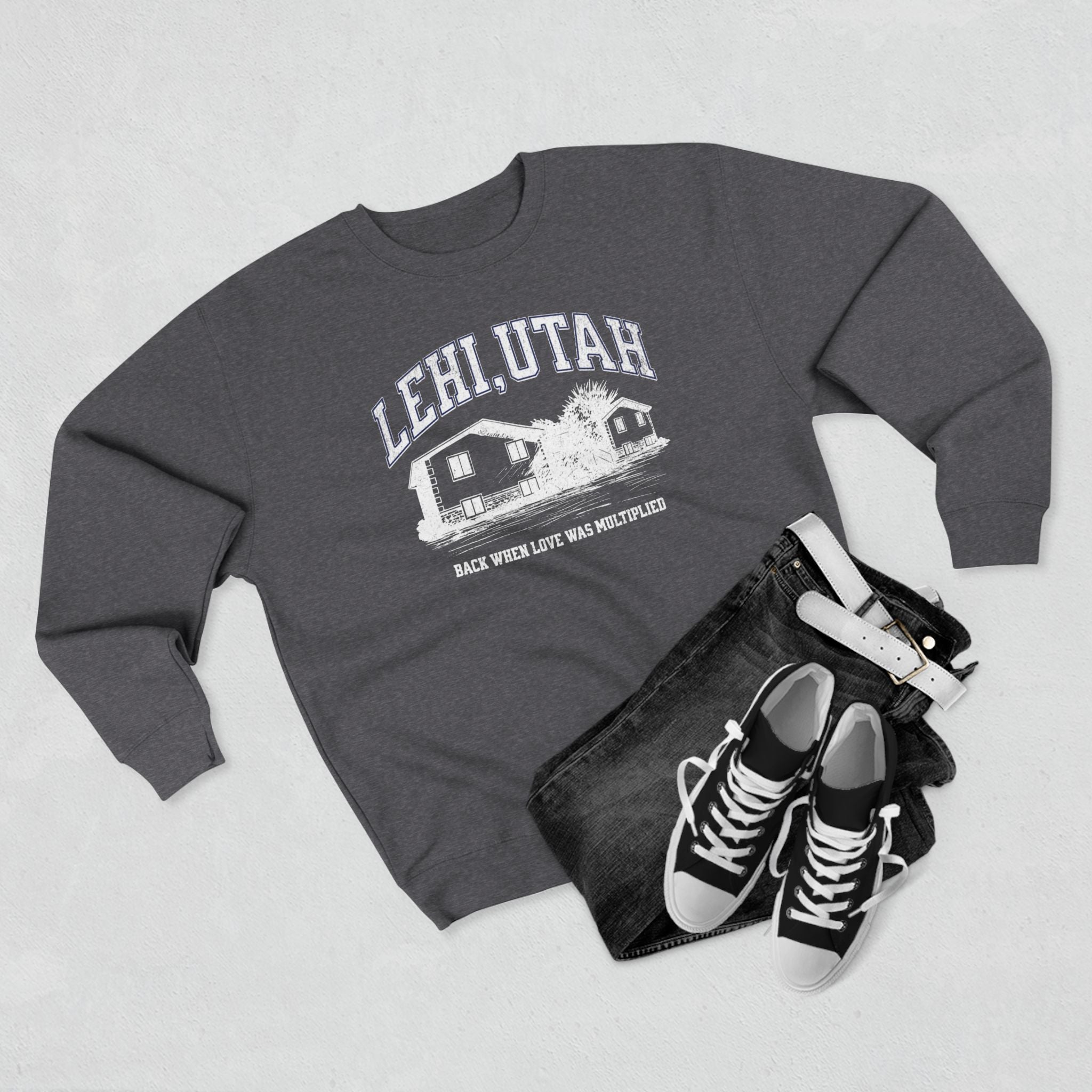 "Lehi, Utah" - Cozy Vintage Crewneck