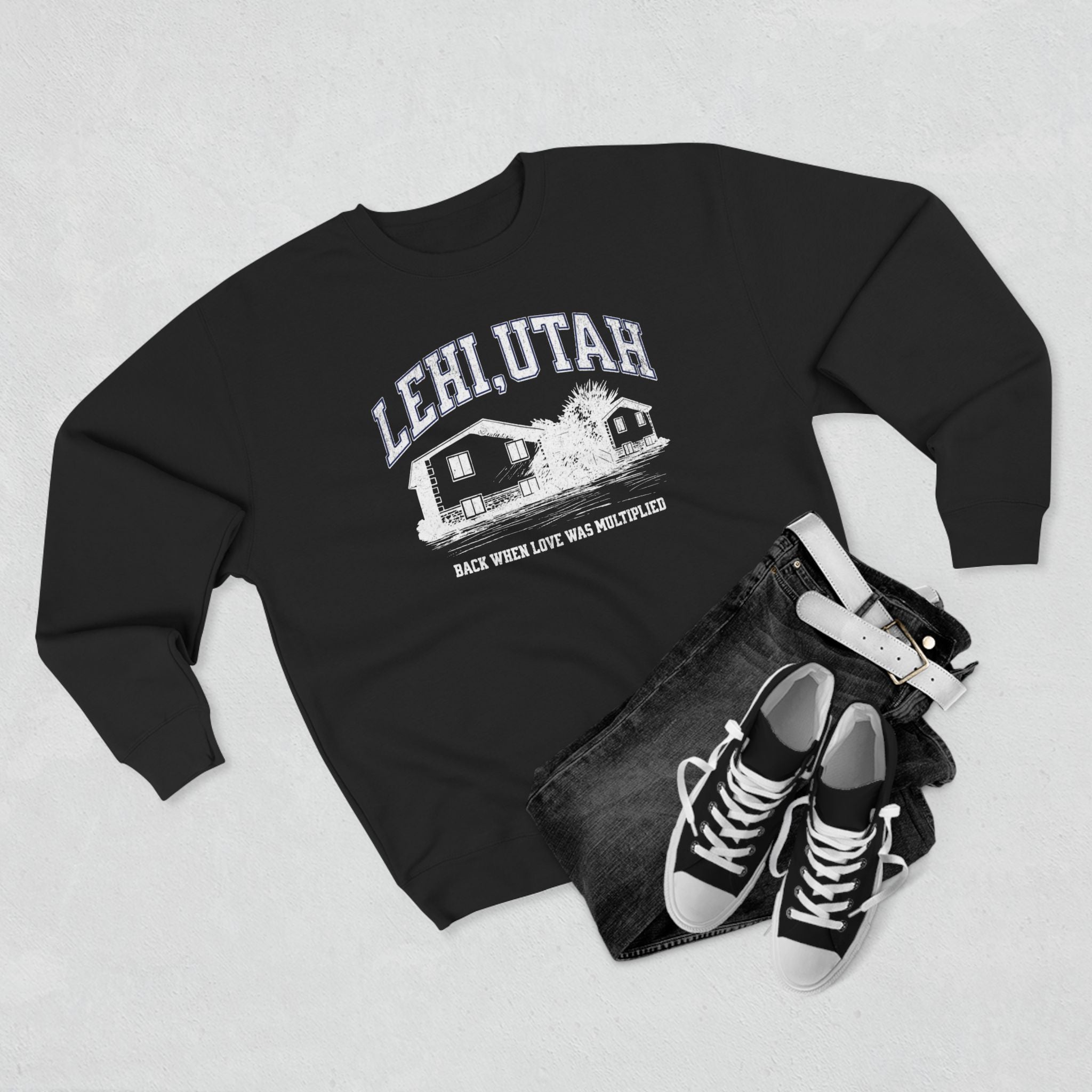 "Lehi, Utah" - Cozy Vintage Crewneck