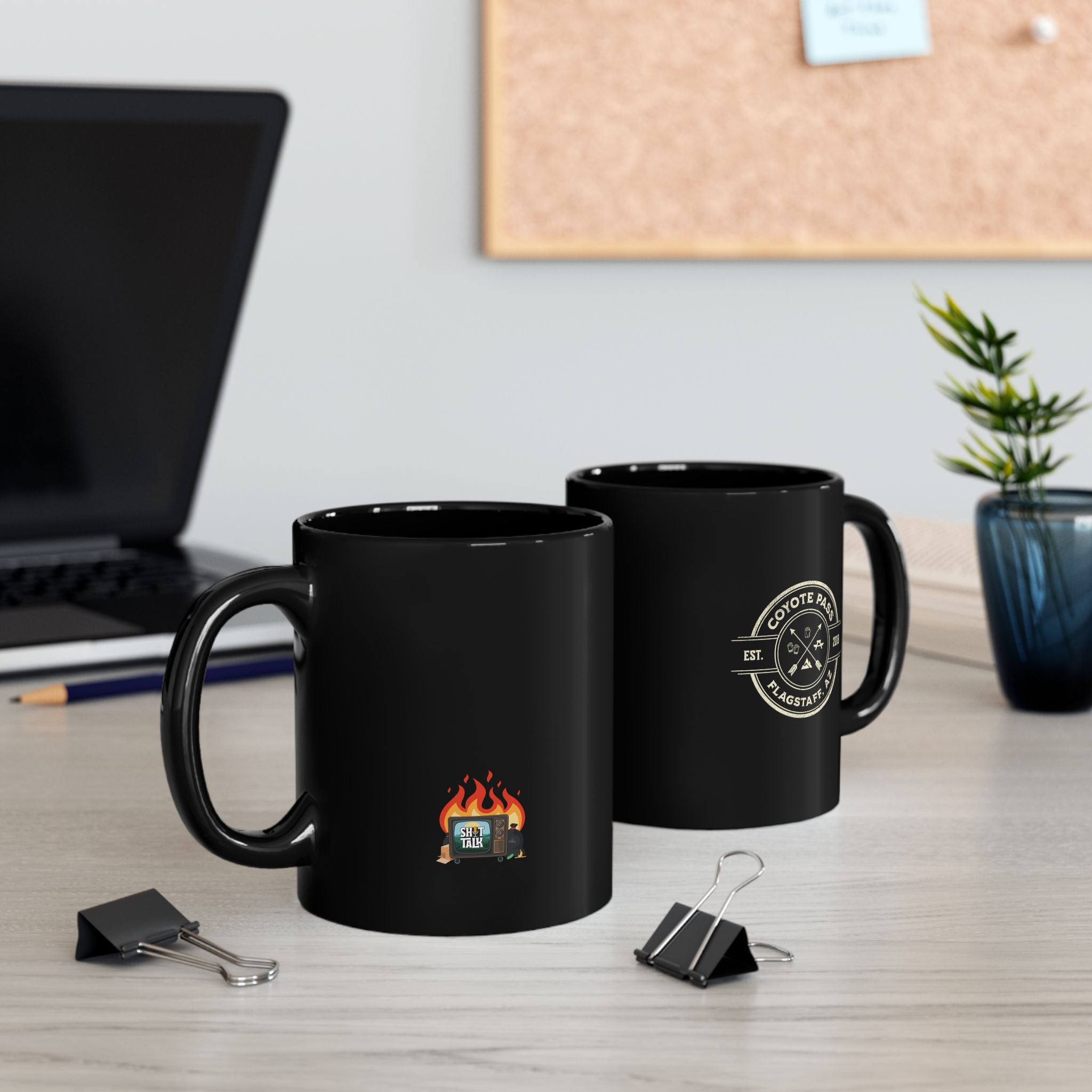 "Coyote Pass" Black Coffee Mug