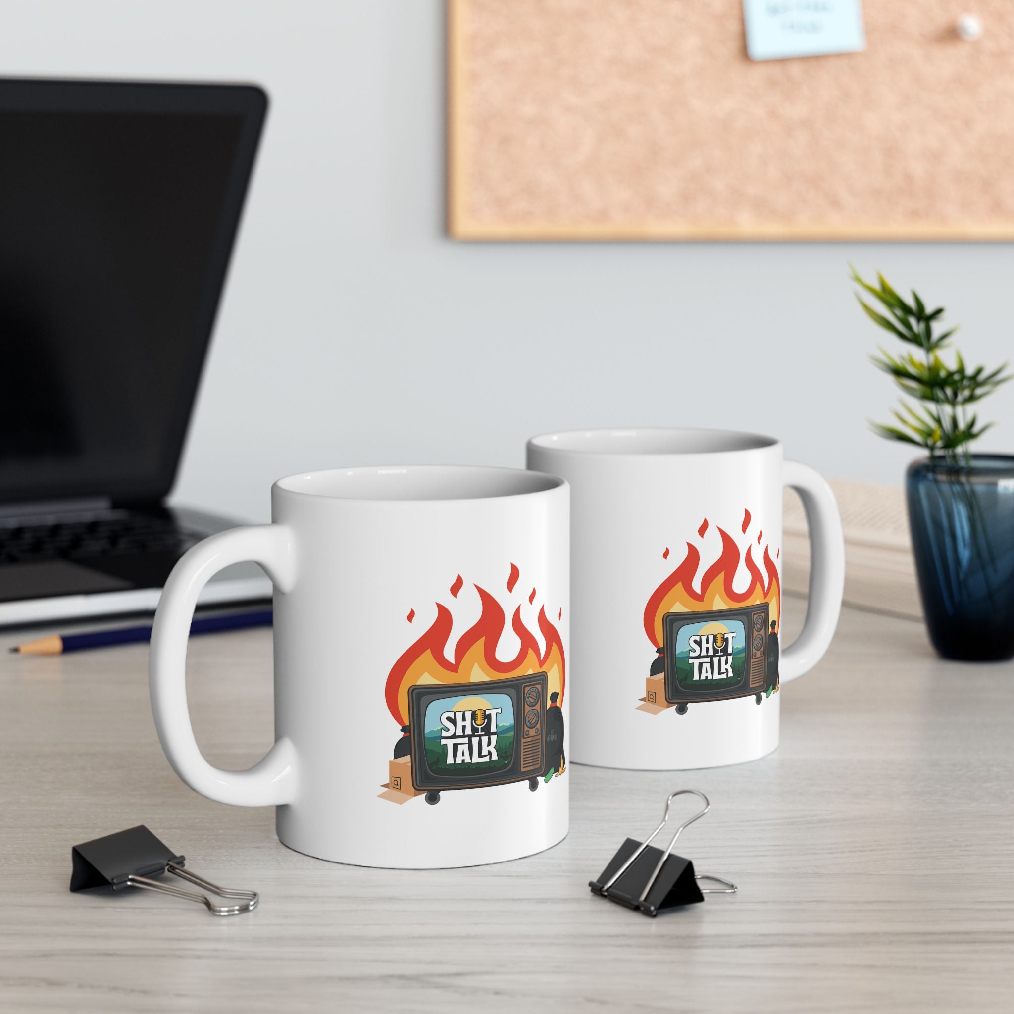 "Shit Talk" Official Logo - Ceramic Coffee Mug