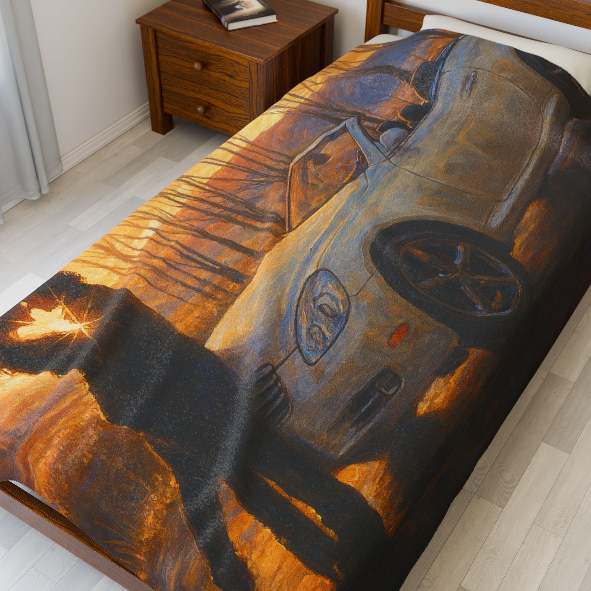 "Soul Mates" feat. The Fanning's Little White Sports Car - Cozy Velveteen Plush Blanket