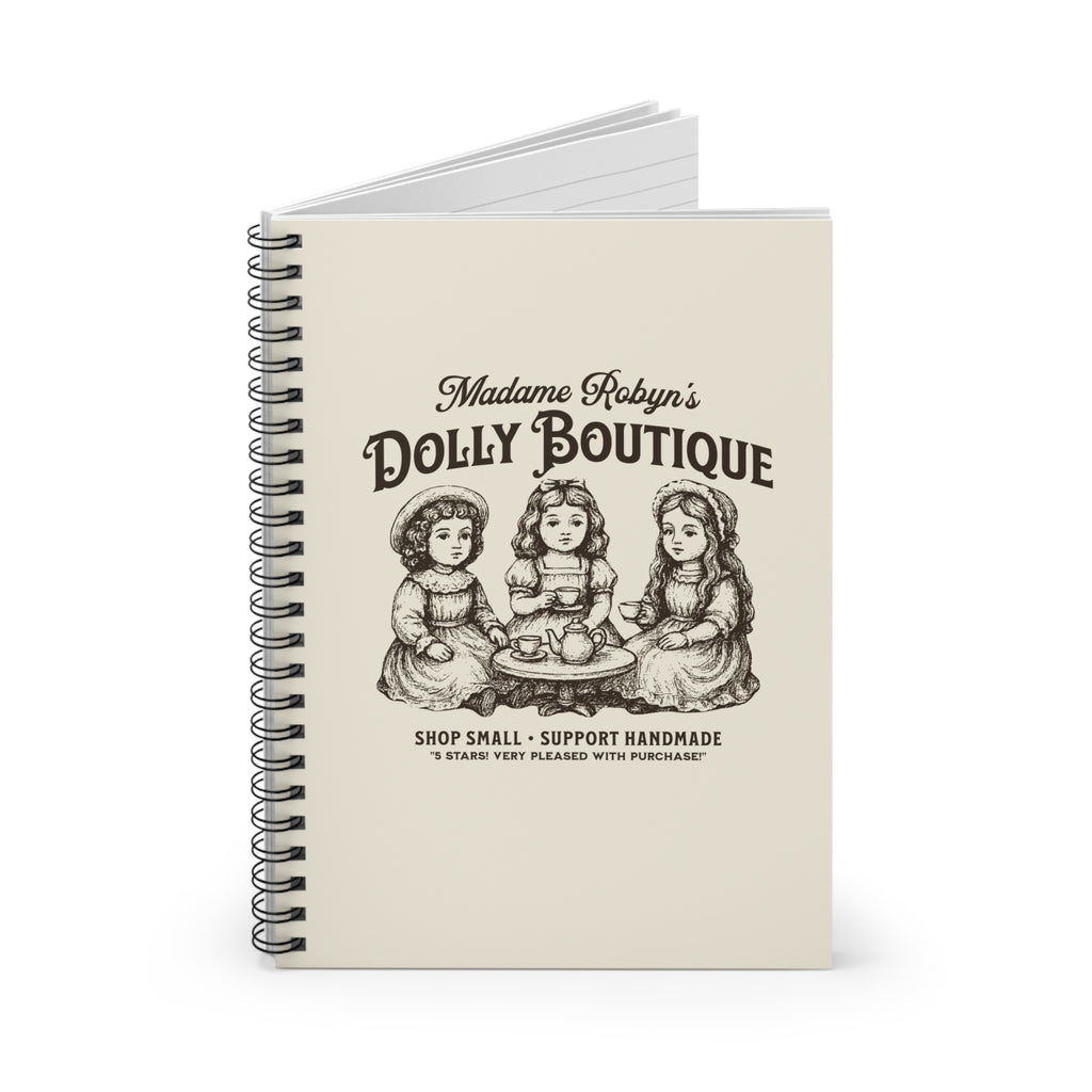 "Madame Robyn's Dolly Boutique" - Small Spiral Notebook