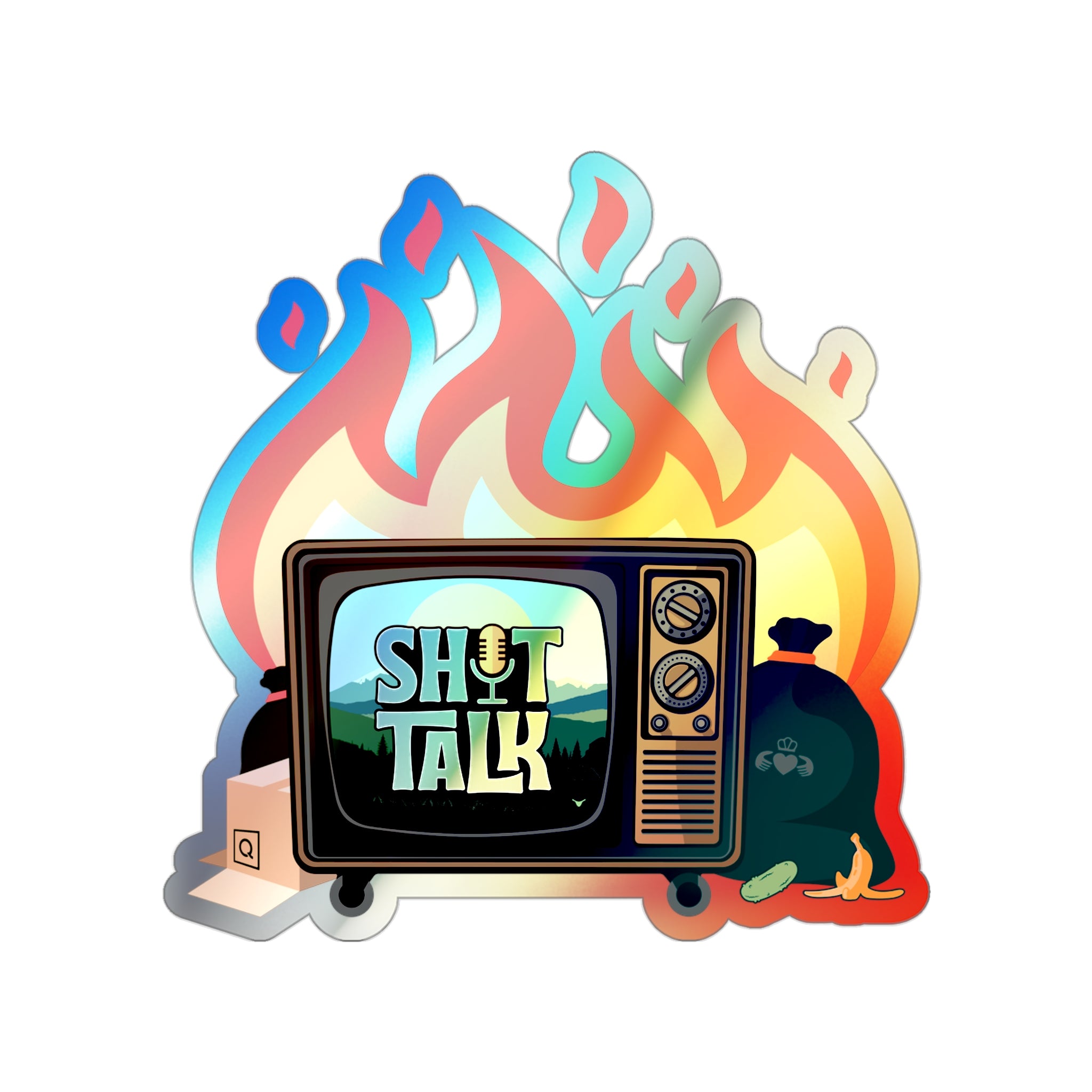 "Shit Talk" Official - Holographic Die-Cut Sticker