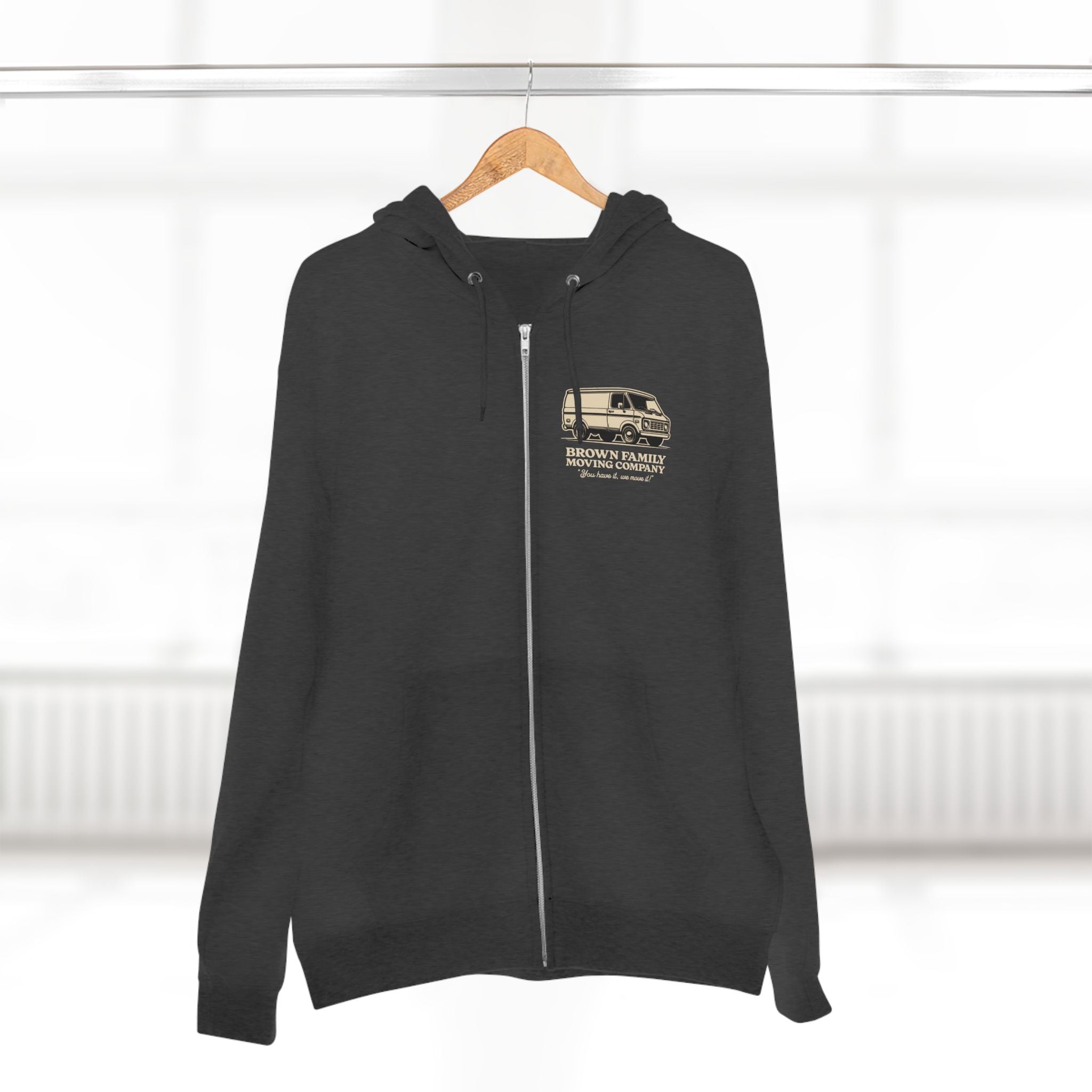 "Brown Family Moving Company" Unisex Zip Hoodie