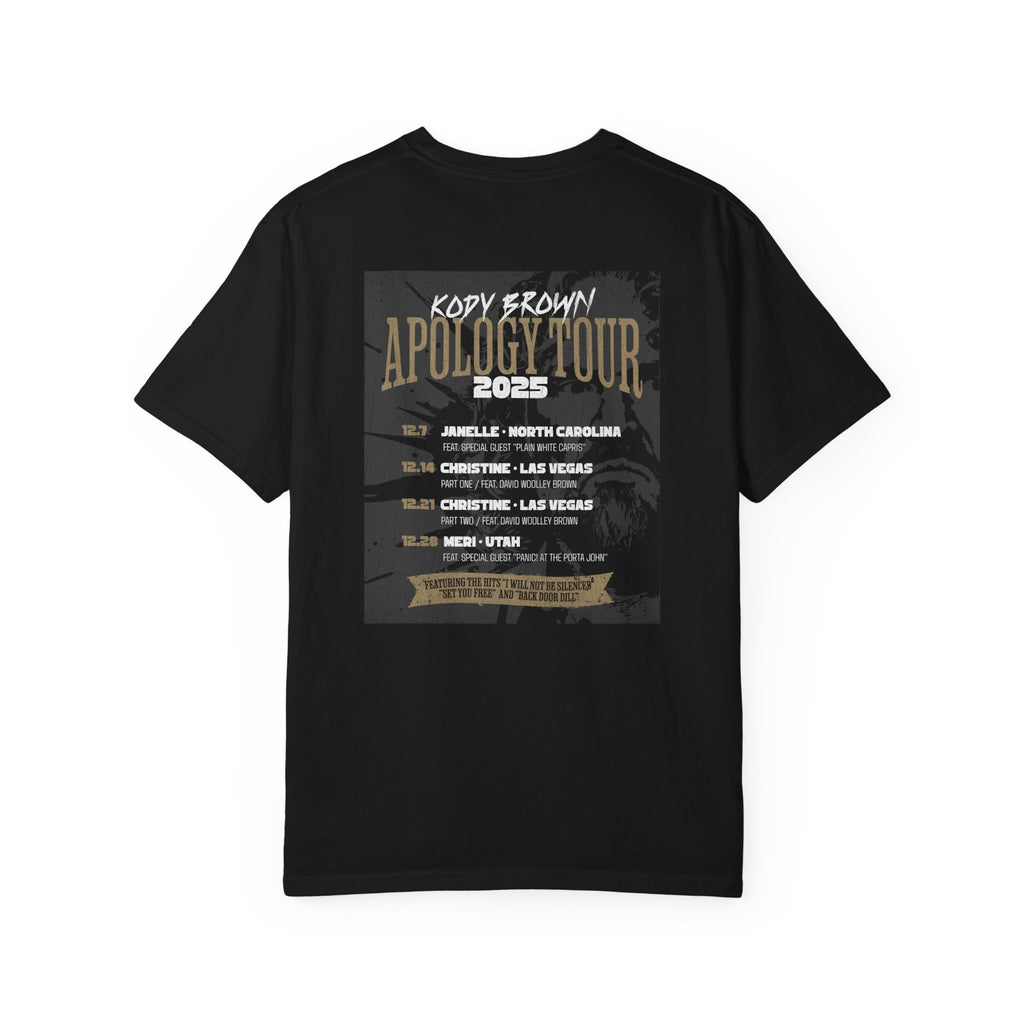 "Apology Tour 2025" T-Shirt (Medium Weight)