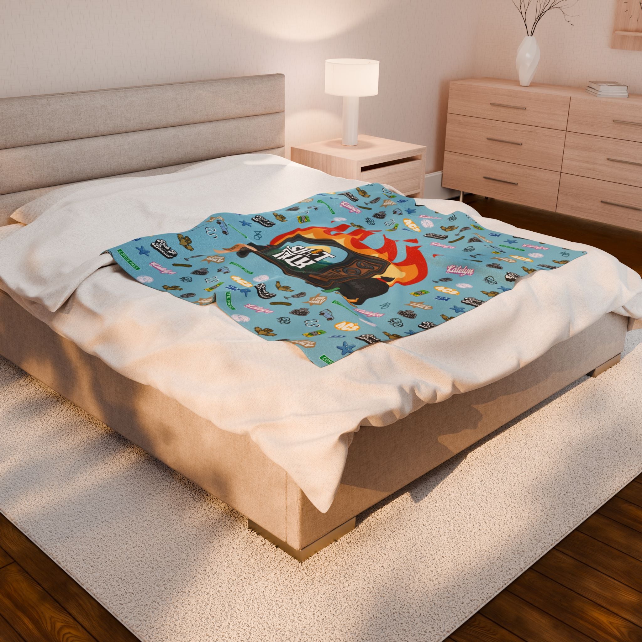 "Shit Talk" Official - Cozy Velveteen Plush Blanket