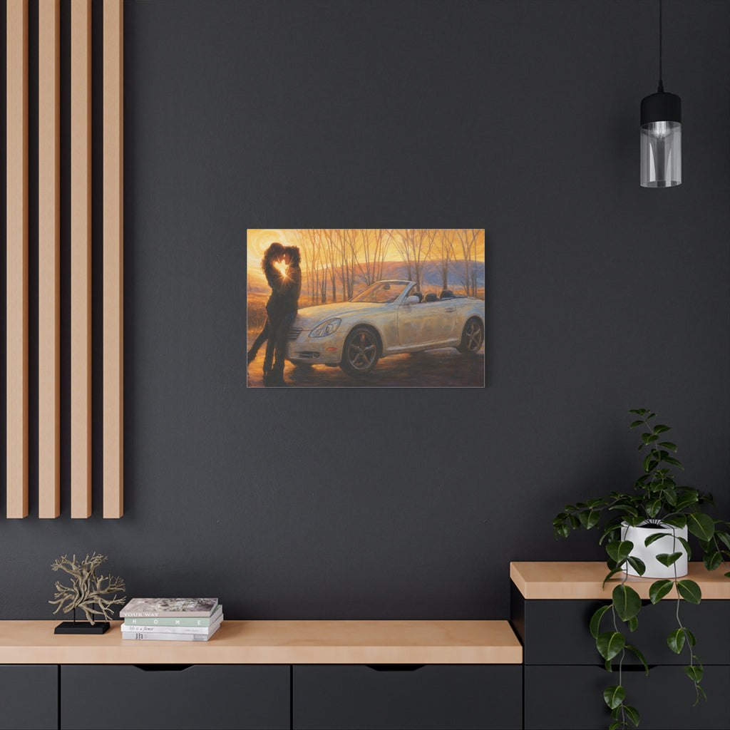 "Soul Mates" feat. The Fanning's Little White Sports Car - Canvas Print