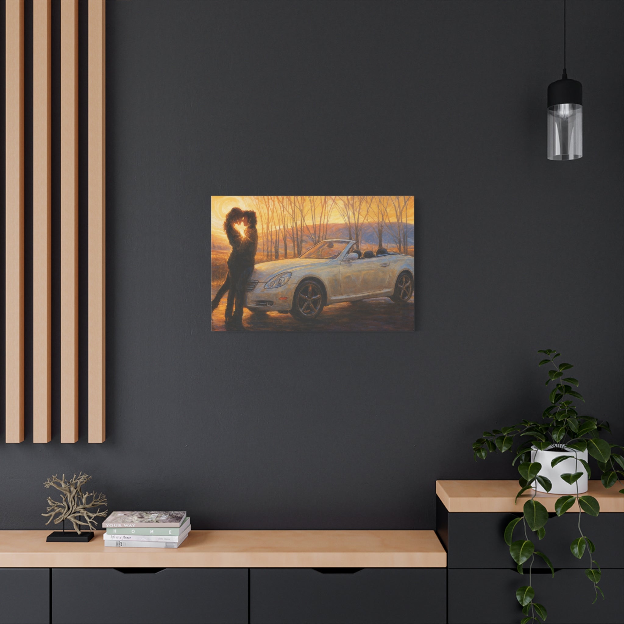 "Soul Mates" feat. The Fanning's Little White Sports Car - Canvas Print