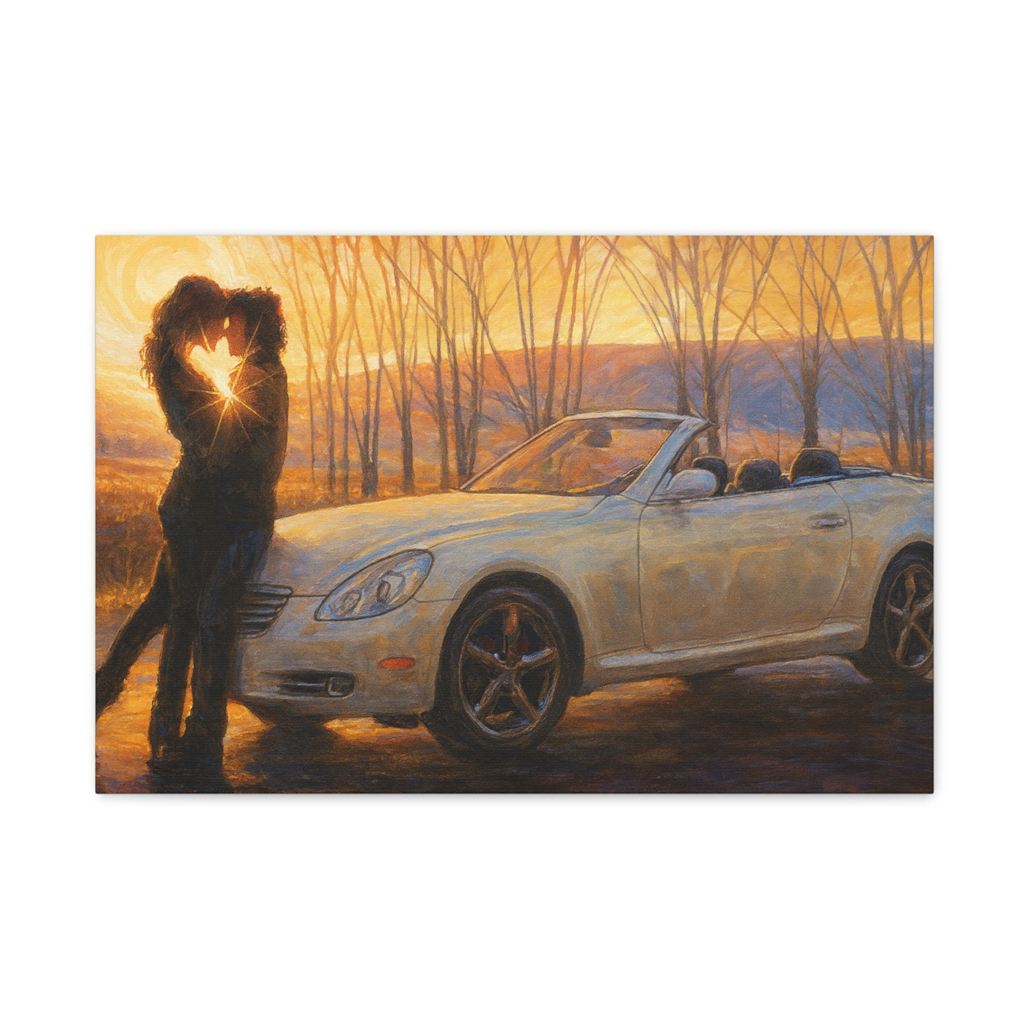 "Soul Mates" feat. The Fanning's Little White Sports Car - Canvas Print