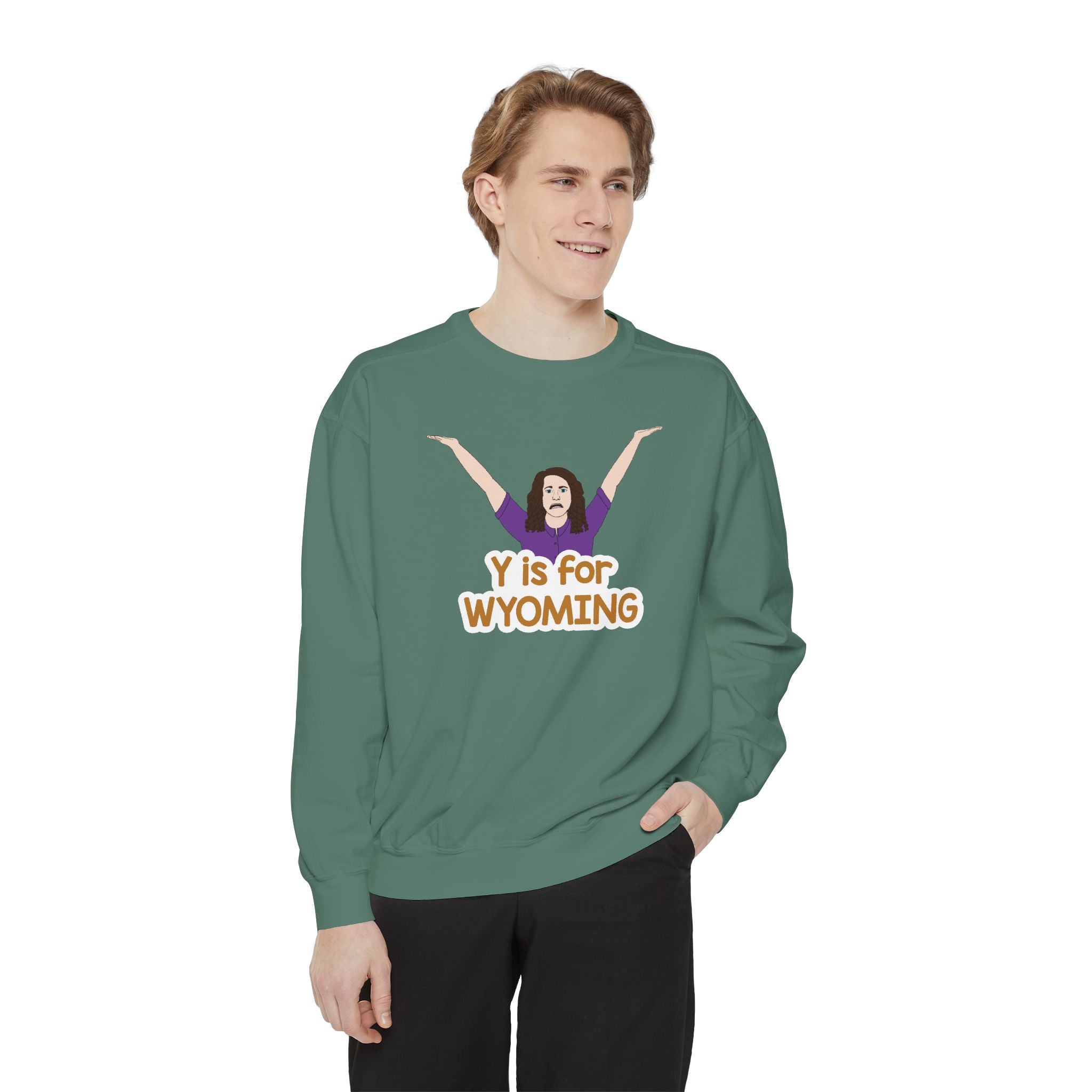 "Y is for Wyoming" Official Cozy Unisex Crewneck