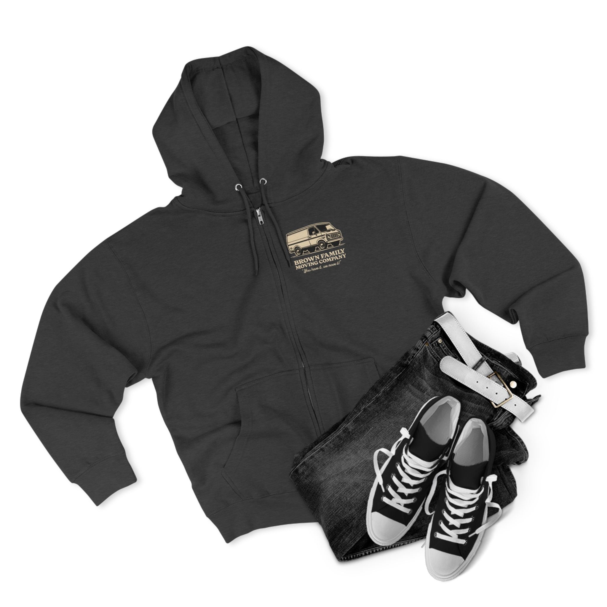 "Brown Family Moving Company" Unisex Zip Hoodie