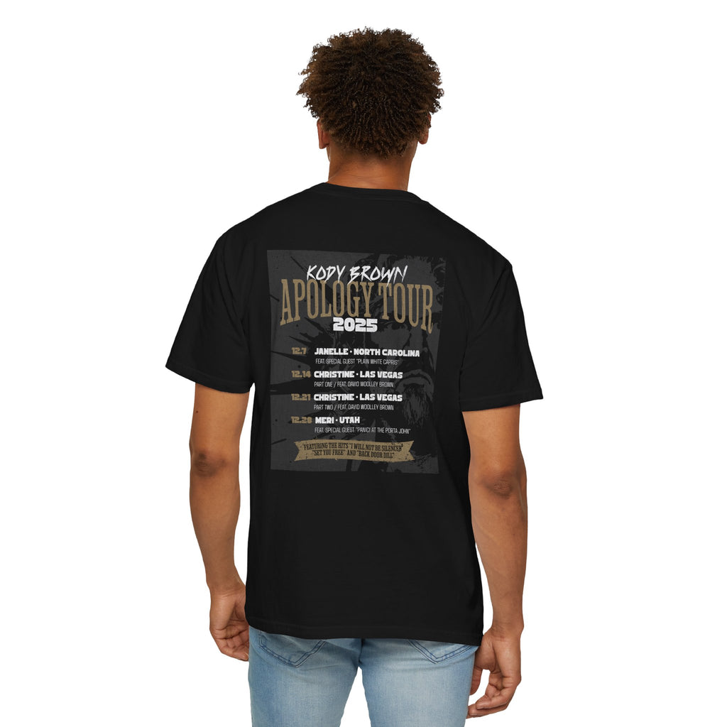 "Apology Tour 2025" T-Shirt (Medium Weight)