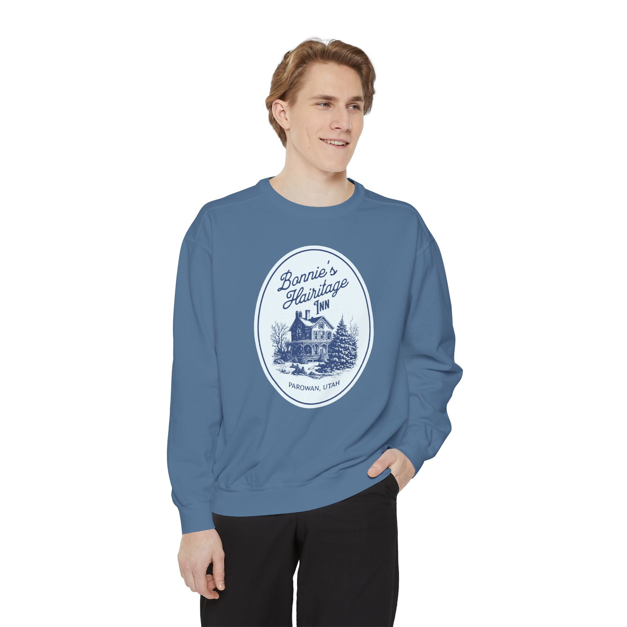 "Bonnie's Hairitage Inn" Official Cozy Unisex Crewneck