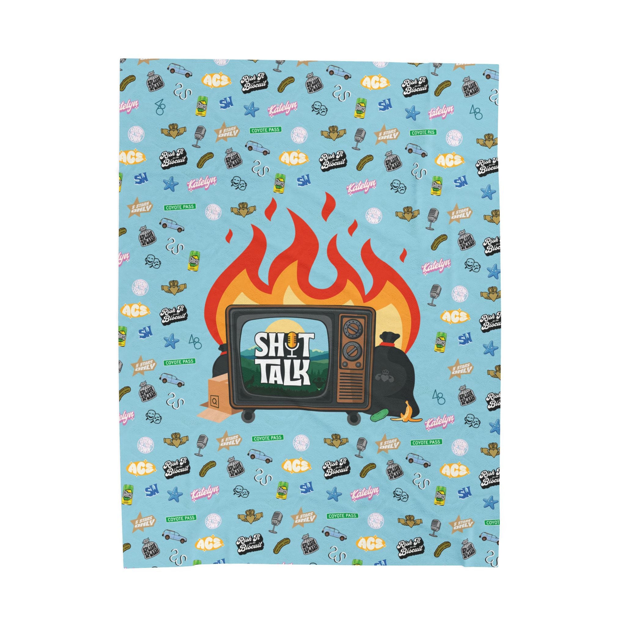 "Shit Talk" Official - Cozy Velveteen Plush Blanket