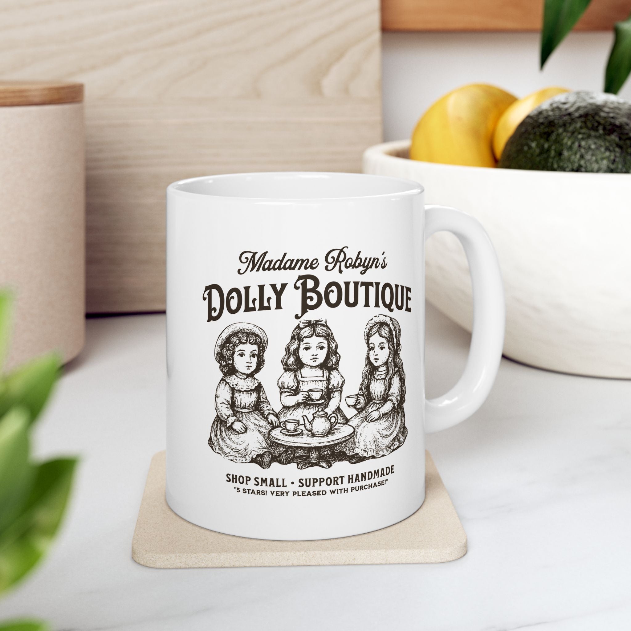 "Madame Robyn's Dolly Boutique" - Ceramic Coffee Mug