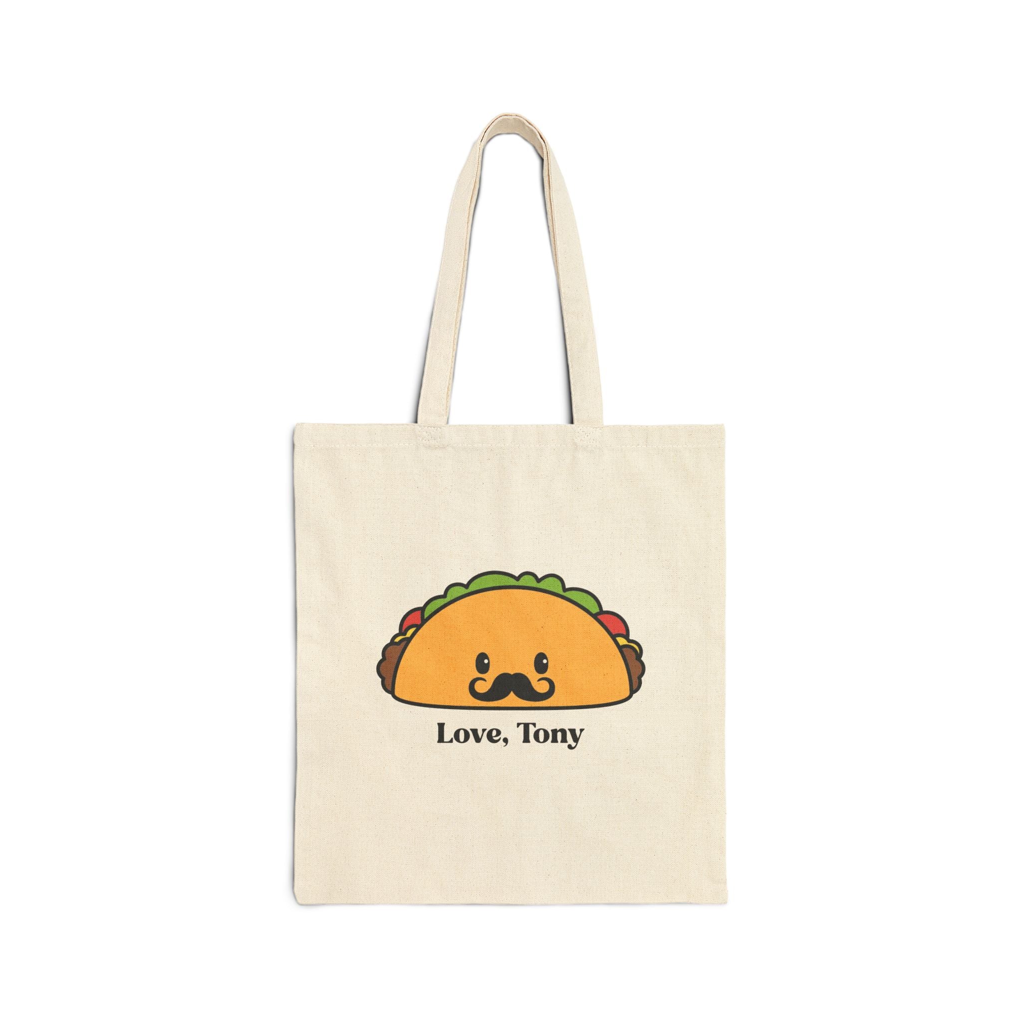 "Love, Tony" - Cotton Canvas Tote Bag