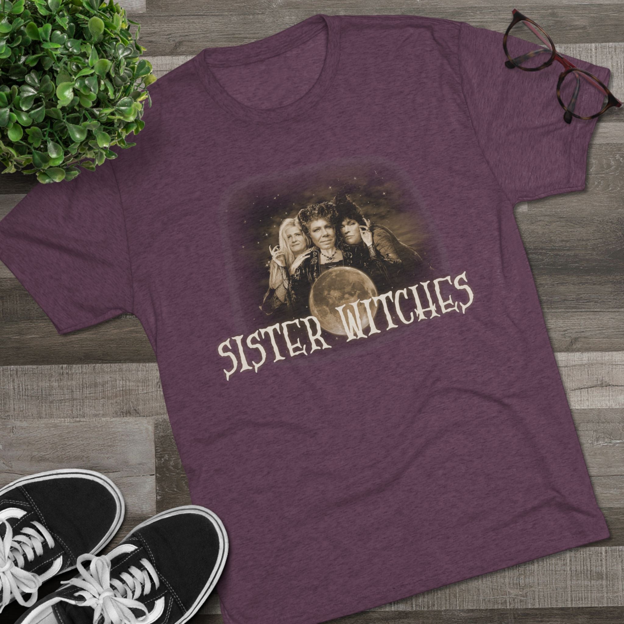 "Sister Witches" (Sepia) - Unisex Tri-Blend Crew Tee