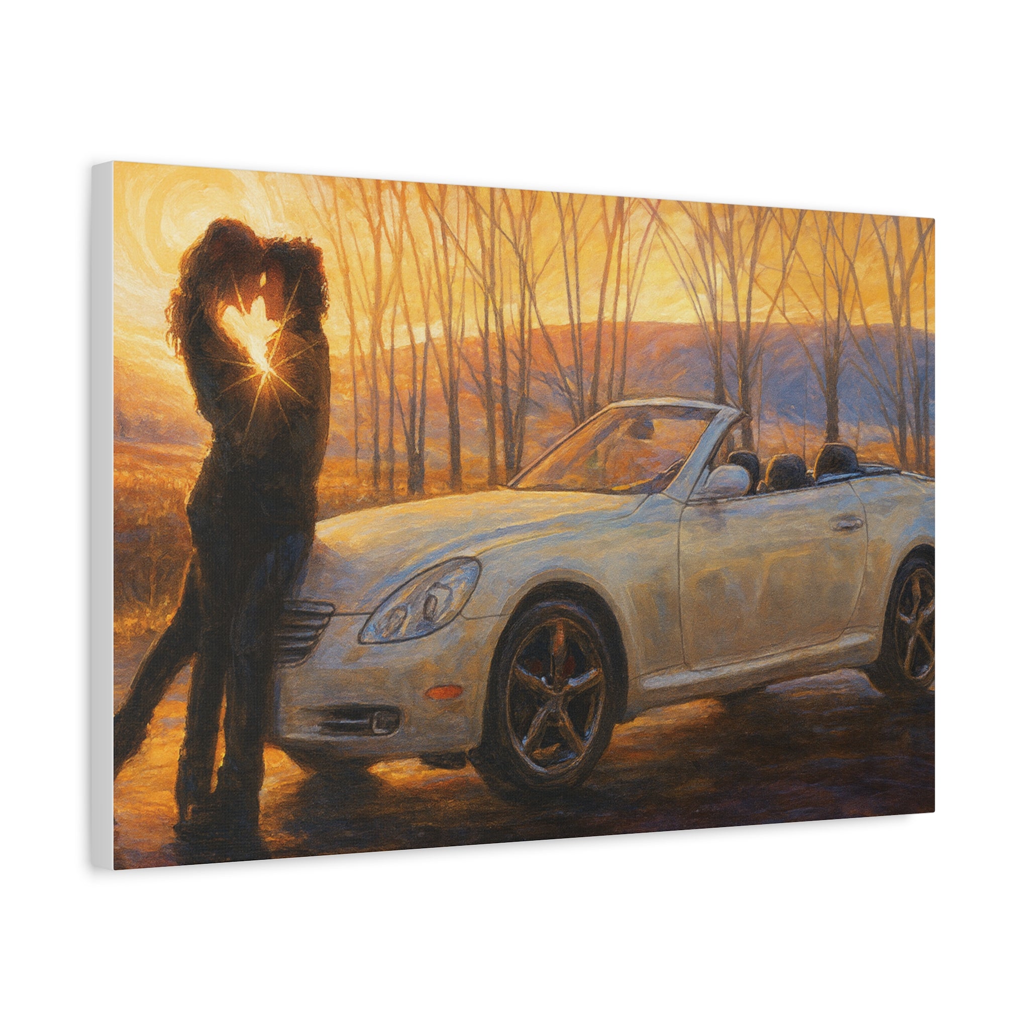 "Soul Mates" feat. The Fanning's Little White Sports Car - Canvas Print