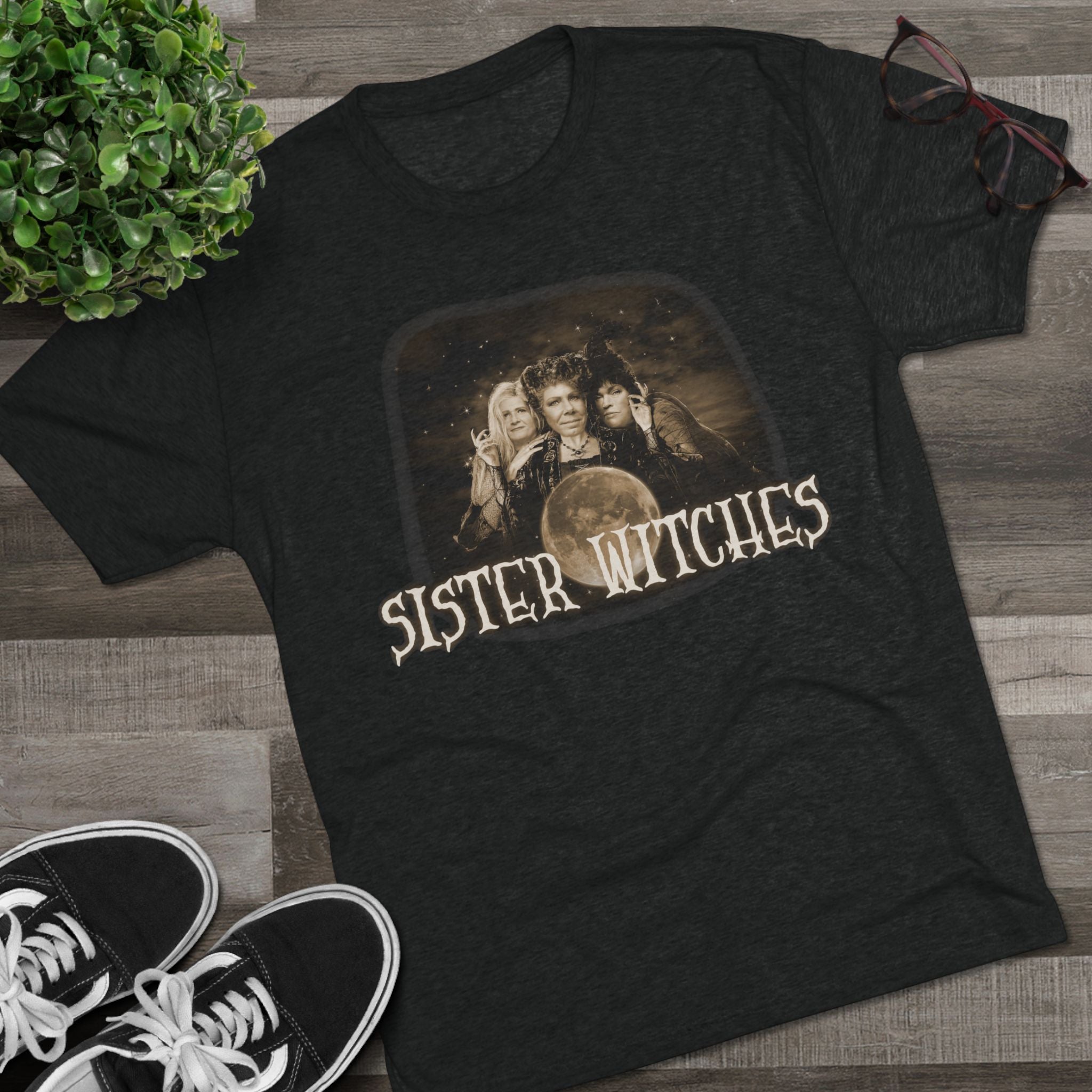 "Sister Witches" (Sepia) - Unisex Tri-Blend Crew Tee