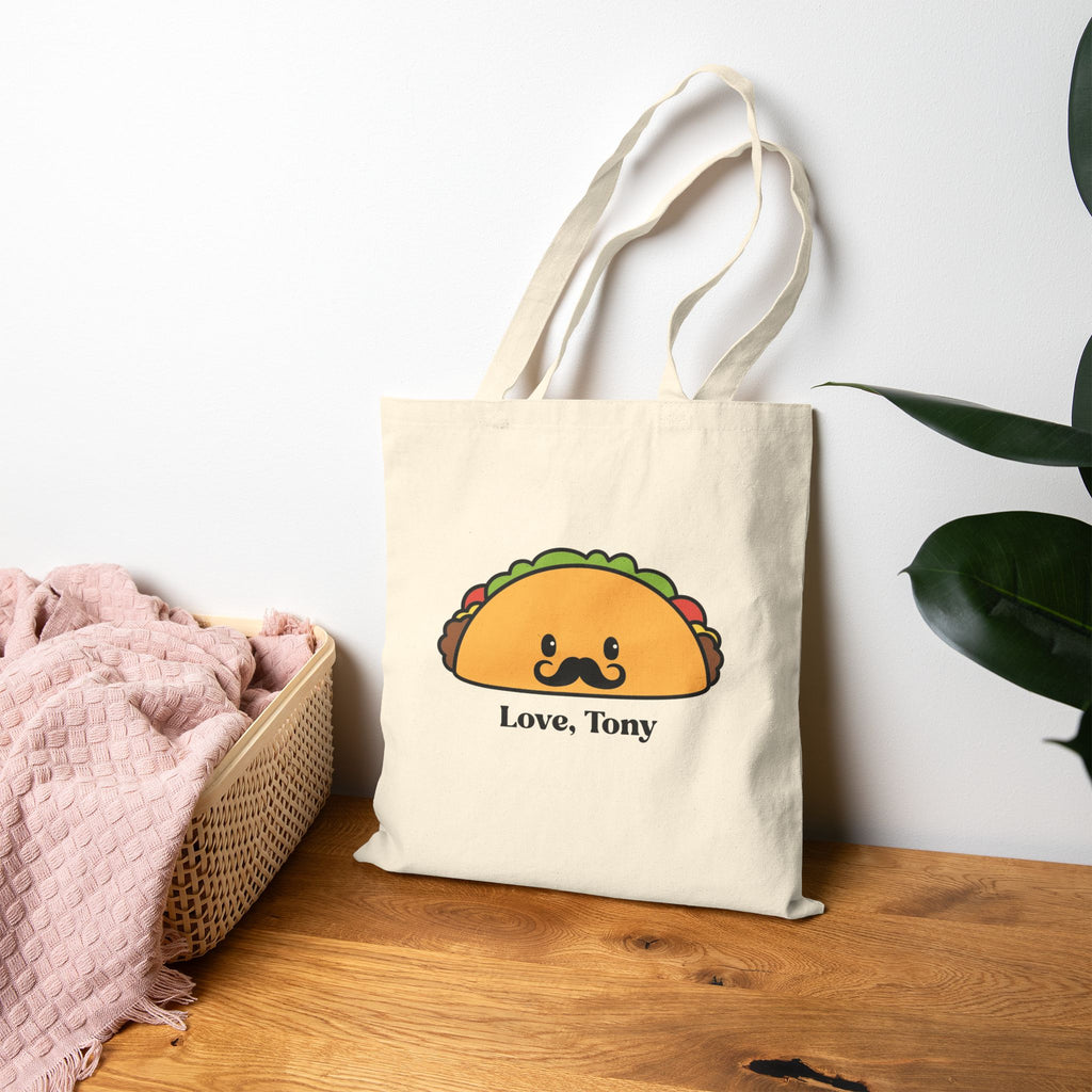 "Love, Tony" - Cotton Canvas Tote Bag