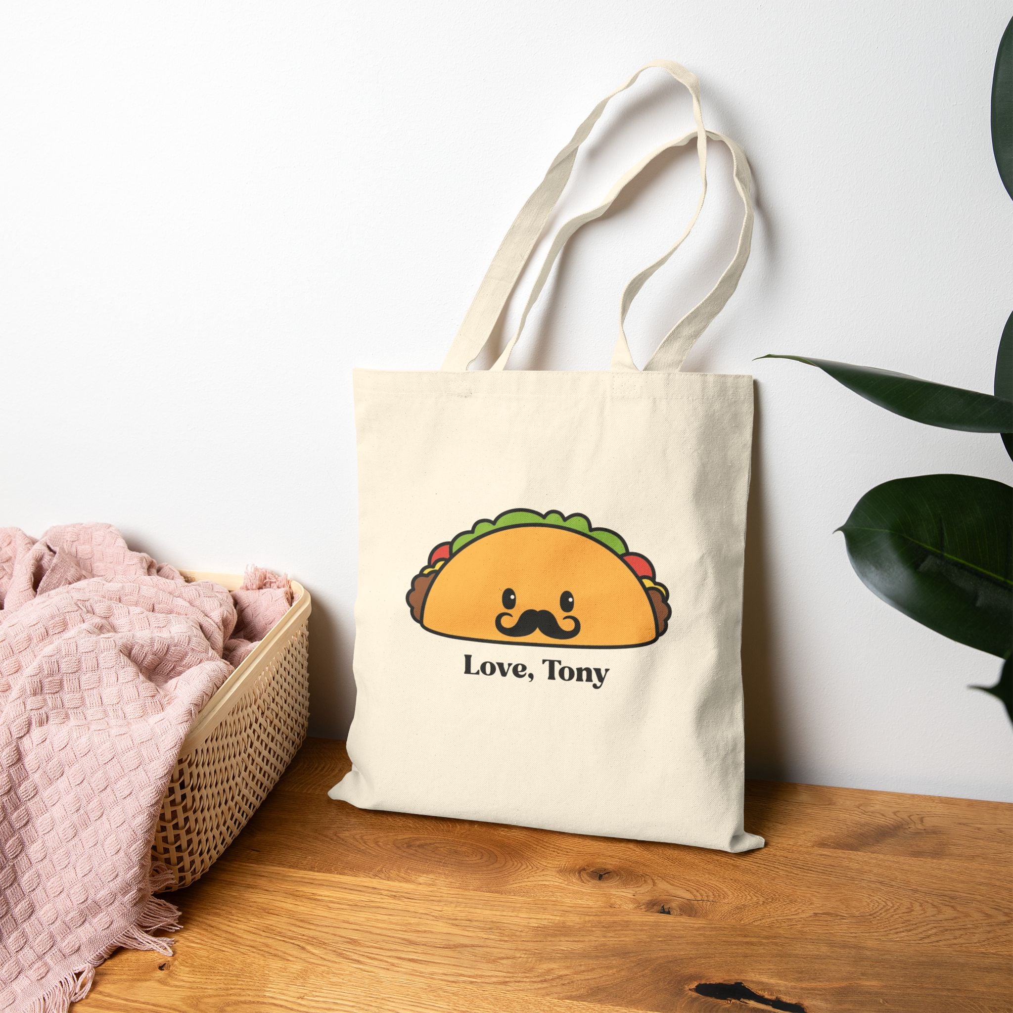 "Love, Tony" - Cotton Canvas Tote Bag