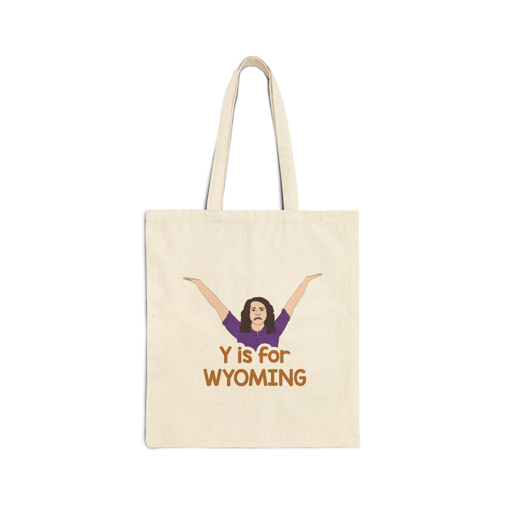 "Y is for WYOMING" - Cotton Canvas Tote Bag